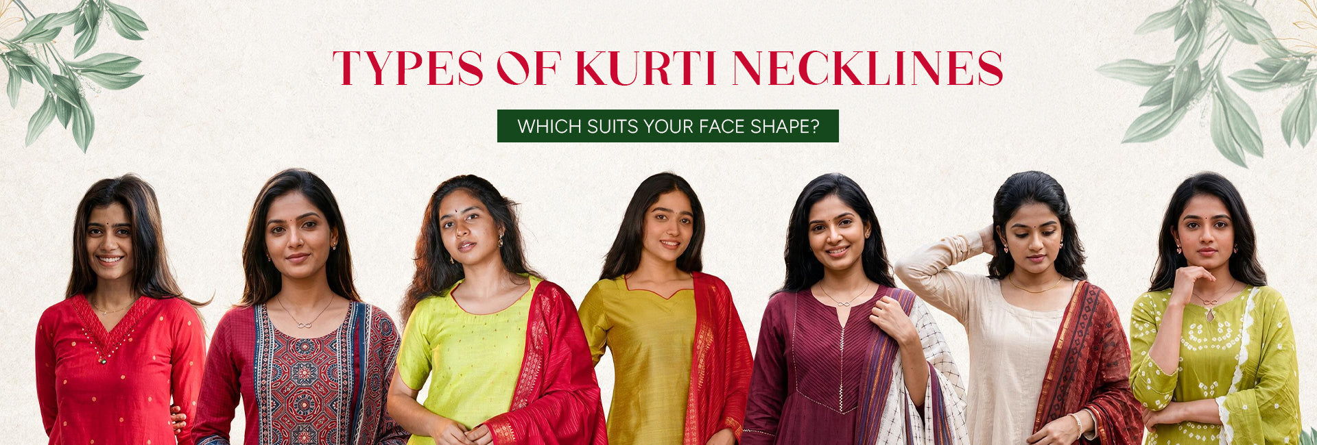 Instore - Types of Kurti Necklines Which Suits Your Face Shape