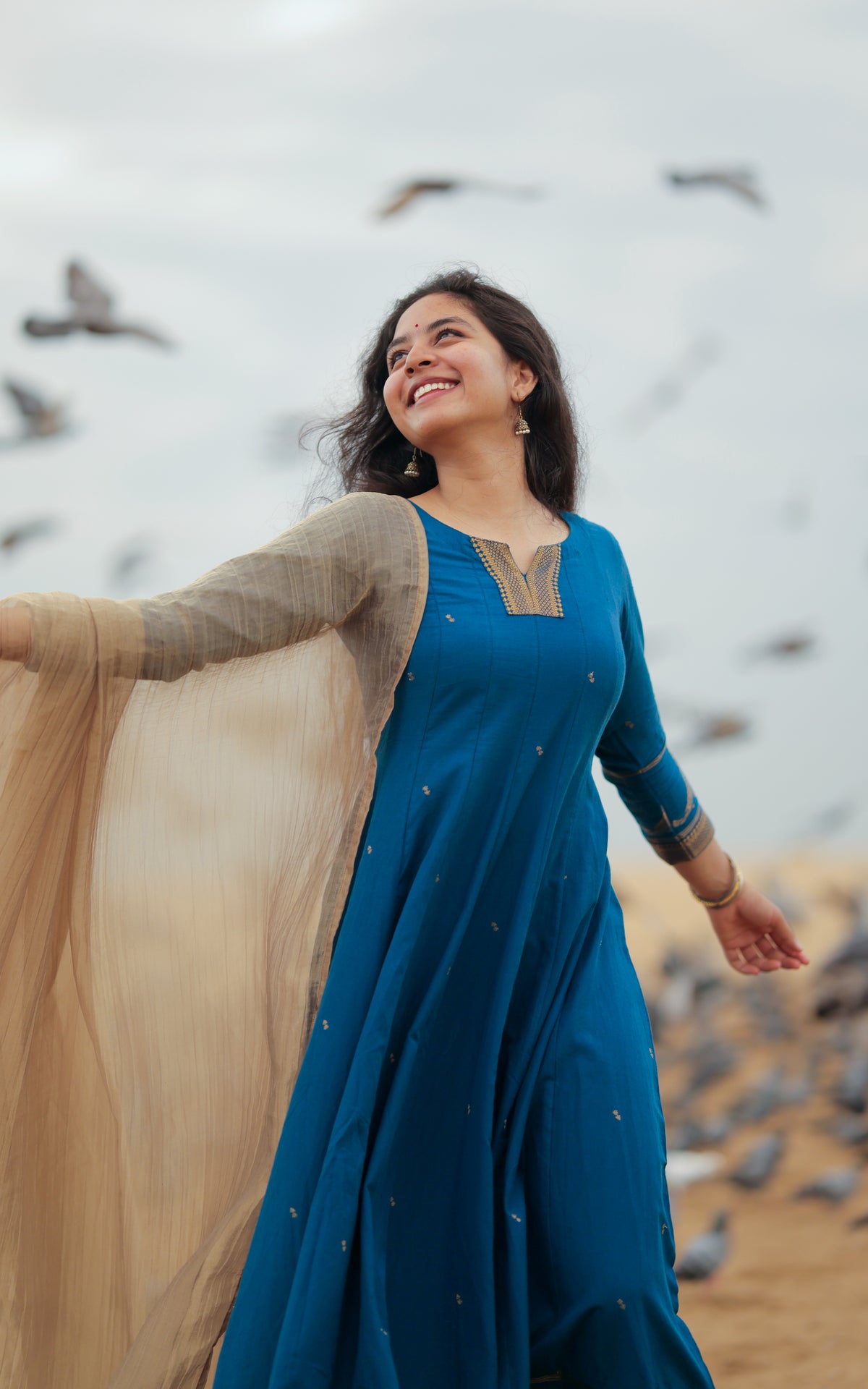 Paingili Blue (Kurti+Dupatta) Delivery Time 10 Working days