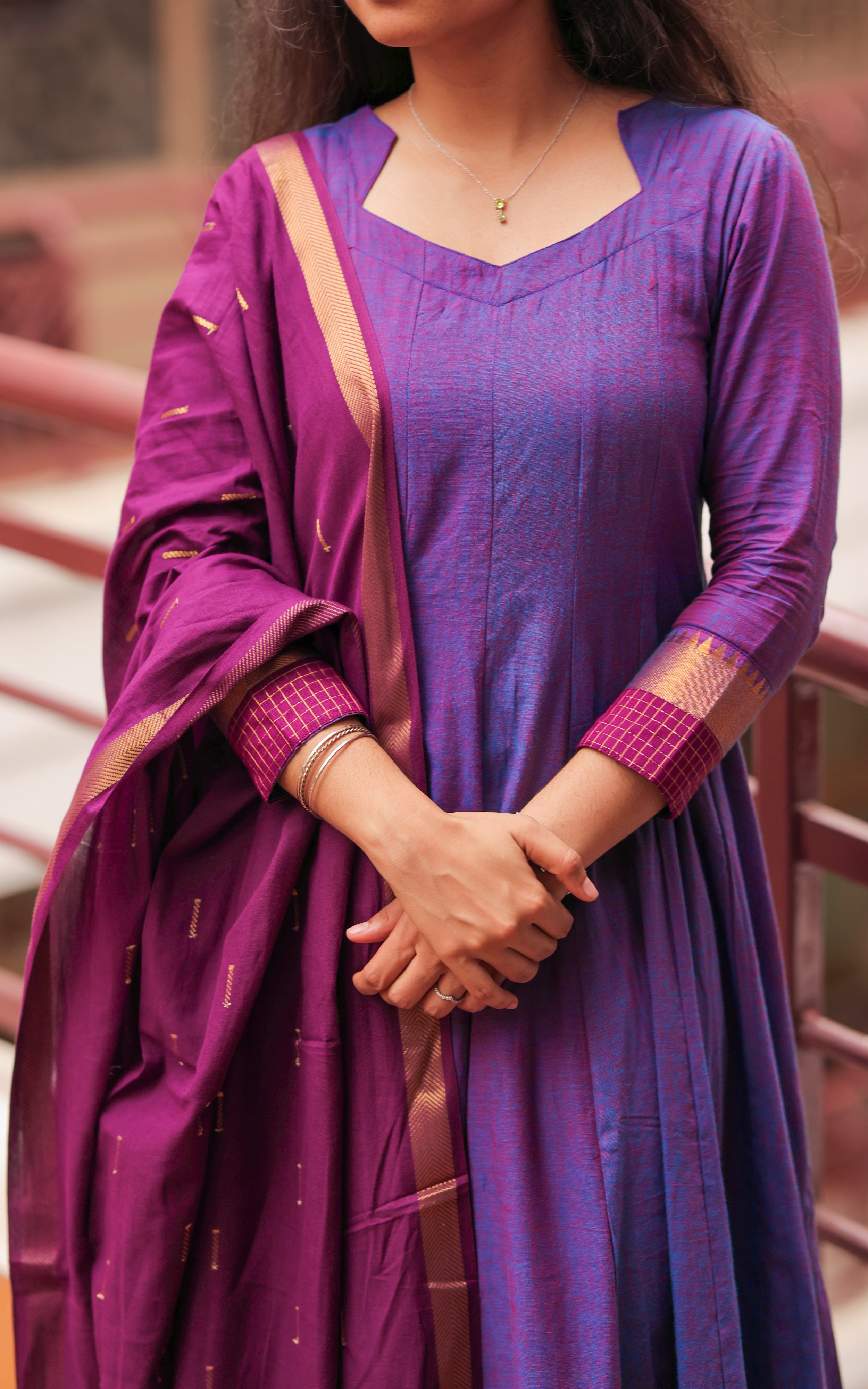 Aninagai Dual Tone (Kurti+Dupatta)