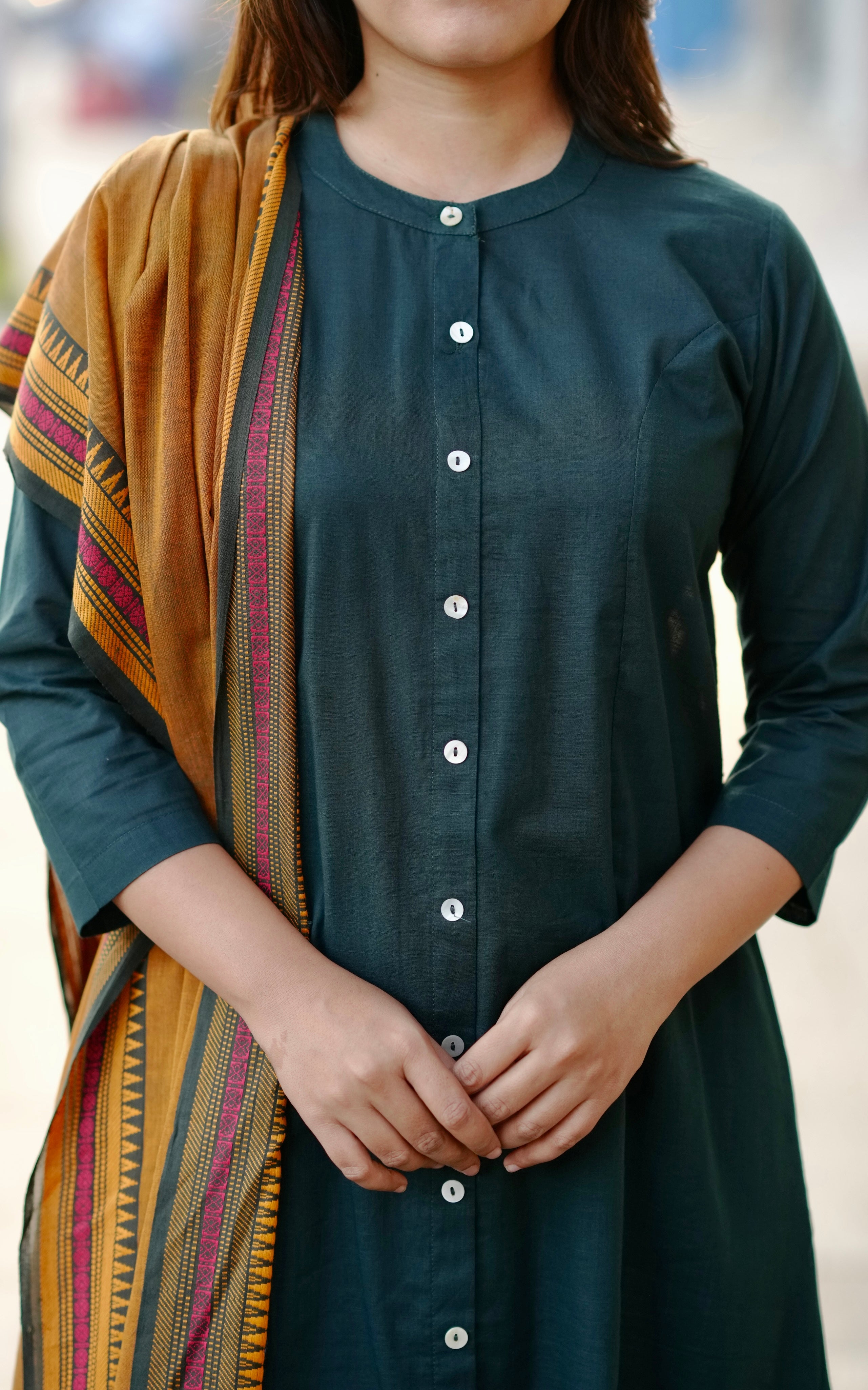 Vikashini Dark Green (Kurti+Pant+Dupatta)