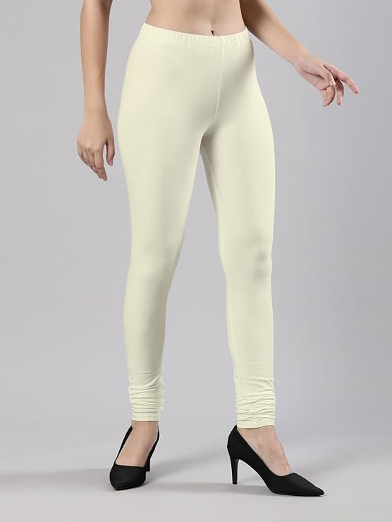 Instore – Cream Full Length Legging for Women – Stretchable – Mix N Match Bottom Wear