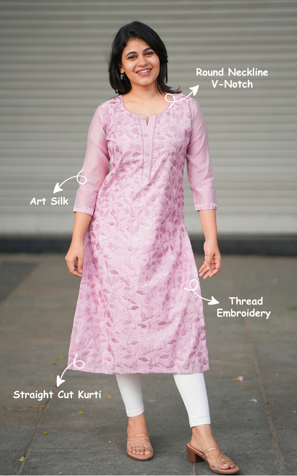 Rithuska Onion Pink (Only Kurti)