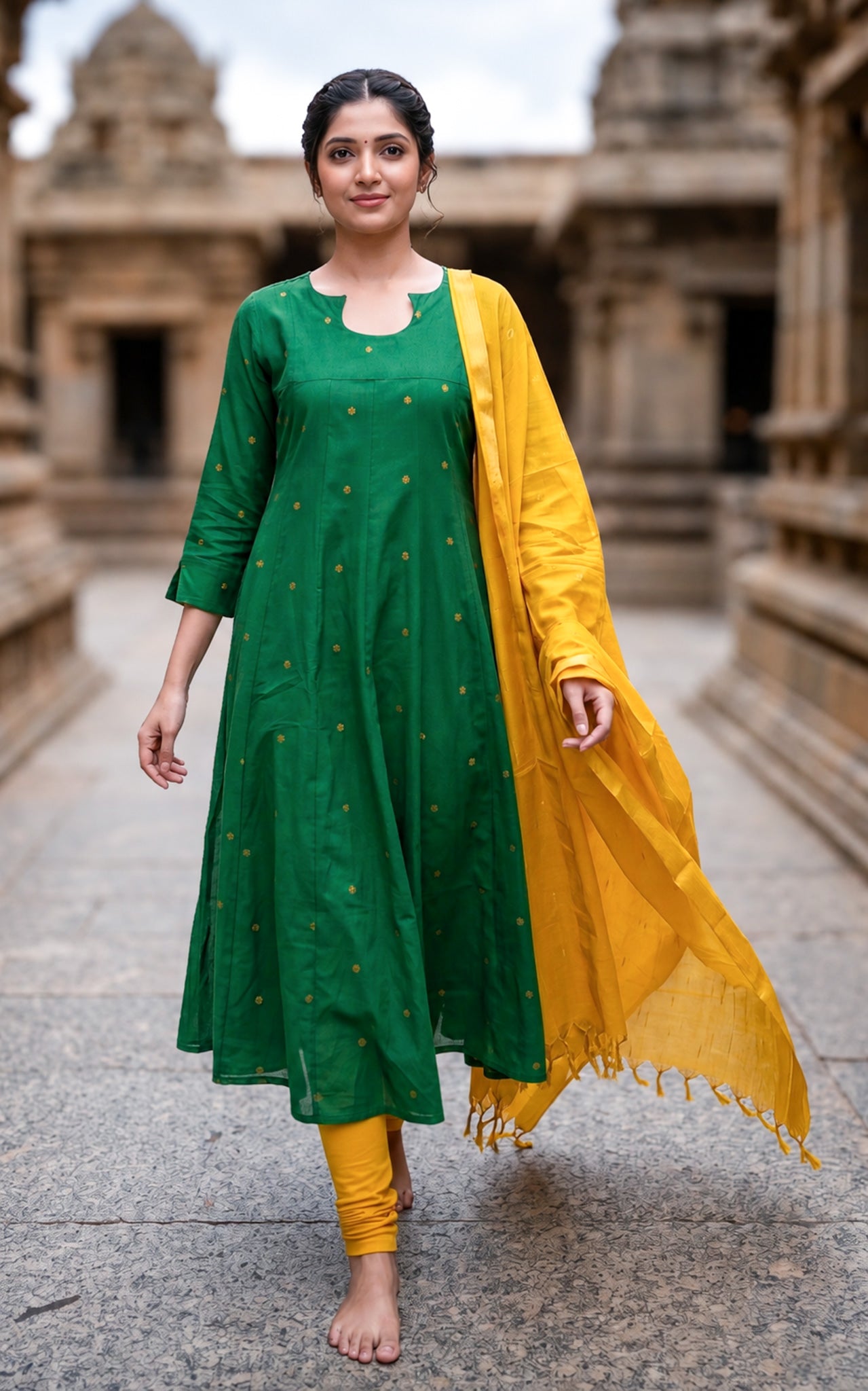 Thashika A (Kurti+Dupatta)