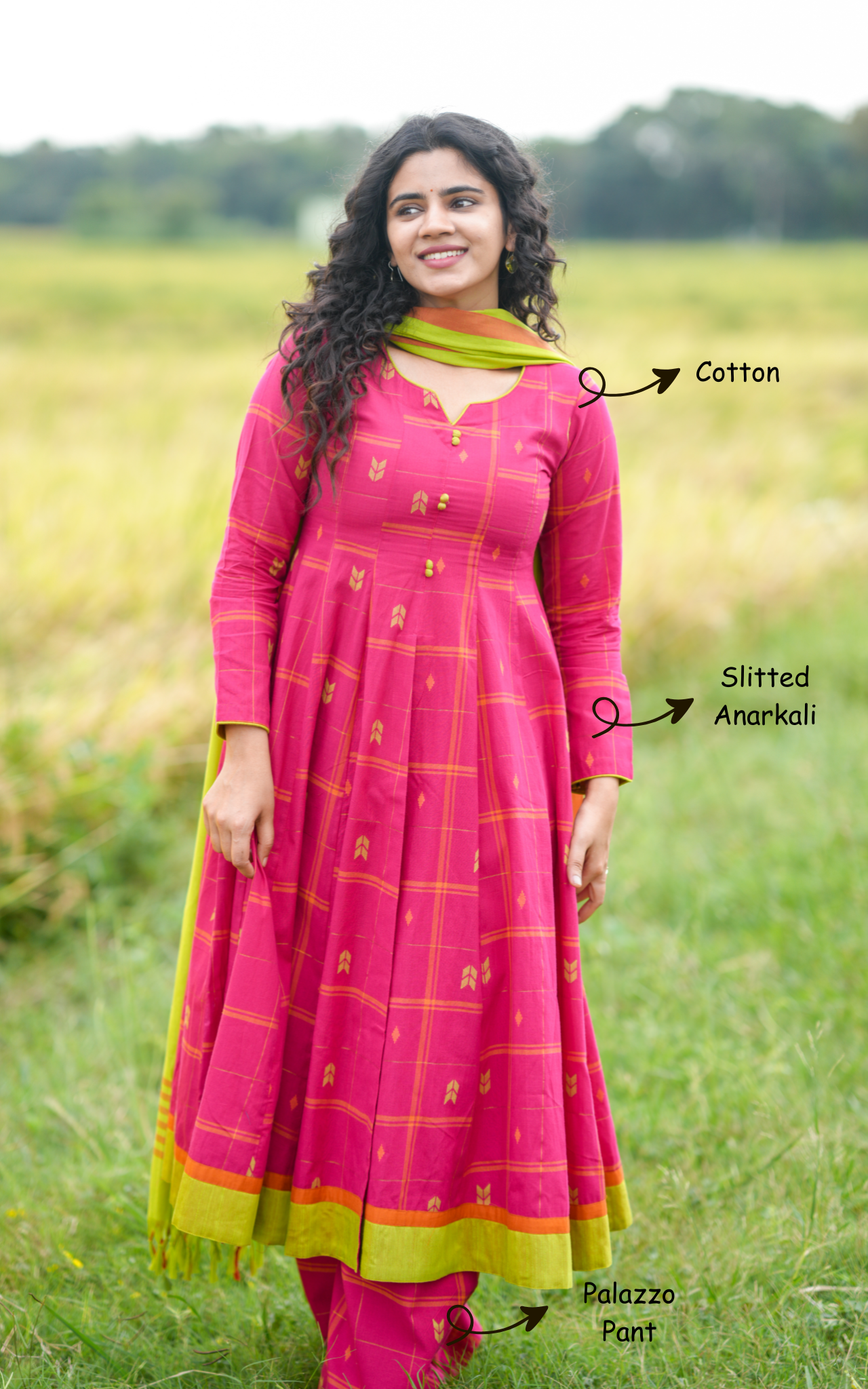 Anarkali kurti with palazzo pant