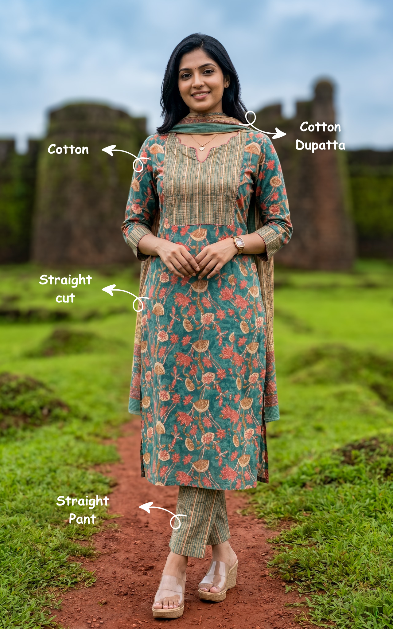 Mirudhula C (Kurti+Pant+Dupatta)