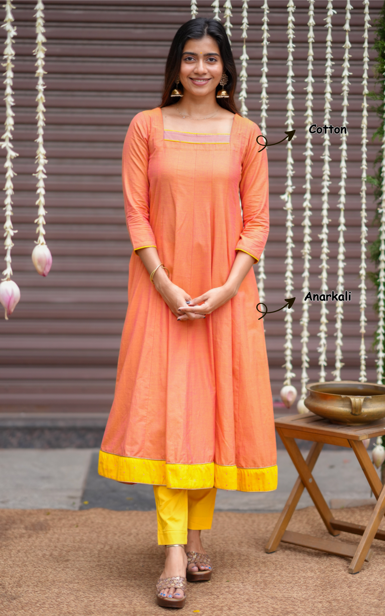 cotton anarkali