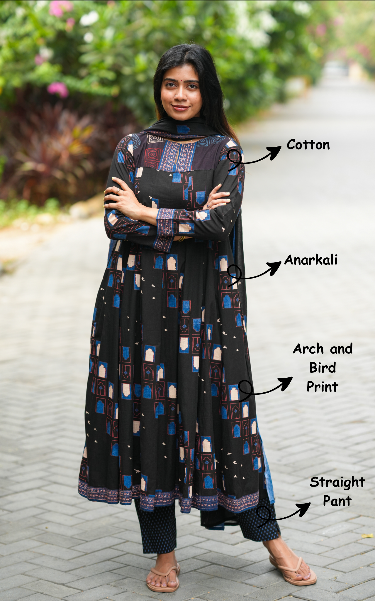 Blbina Black (Kurti+Pant+Dupatta)