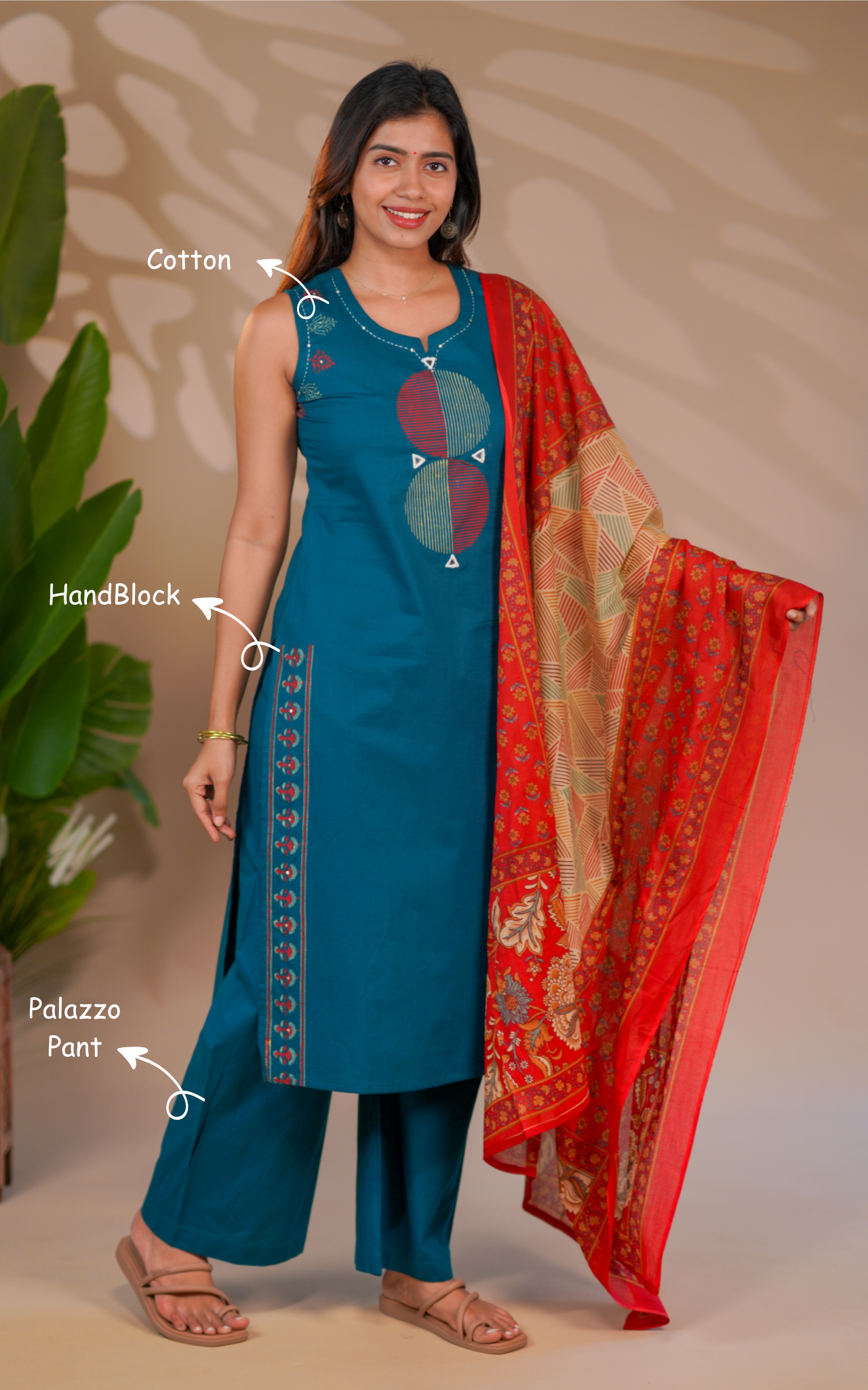 Simple ethnic wear straight cut kurti sets