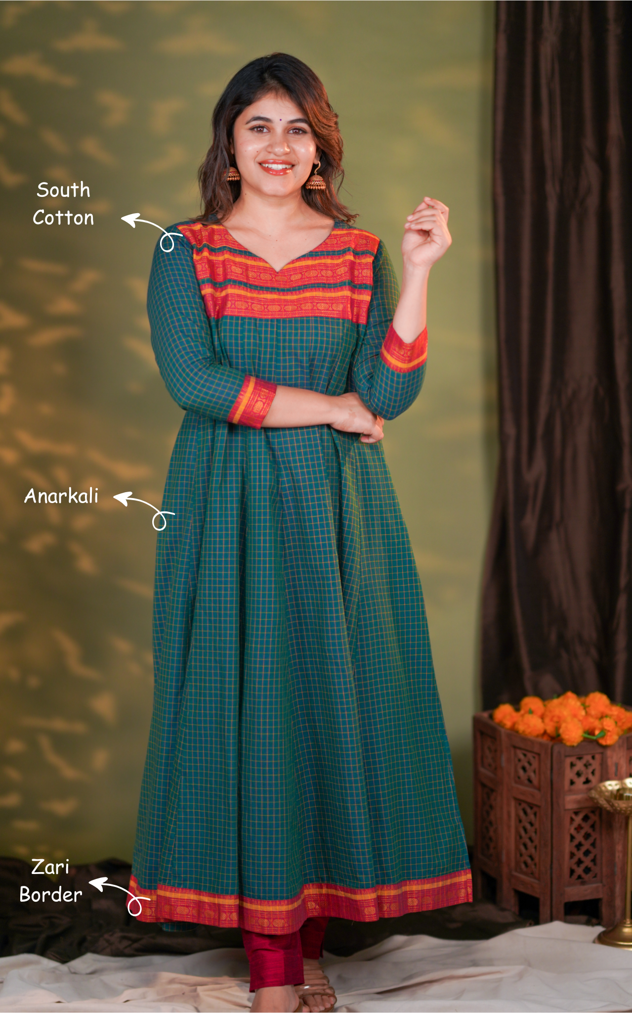 South cotton anarkali
