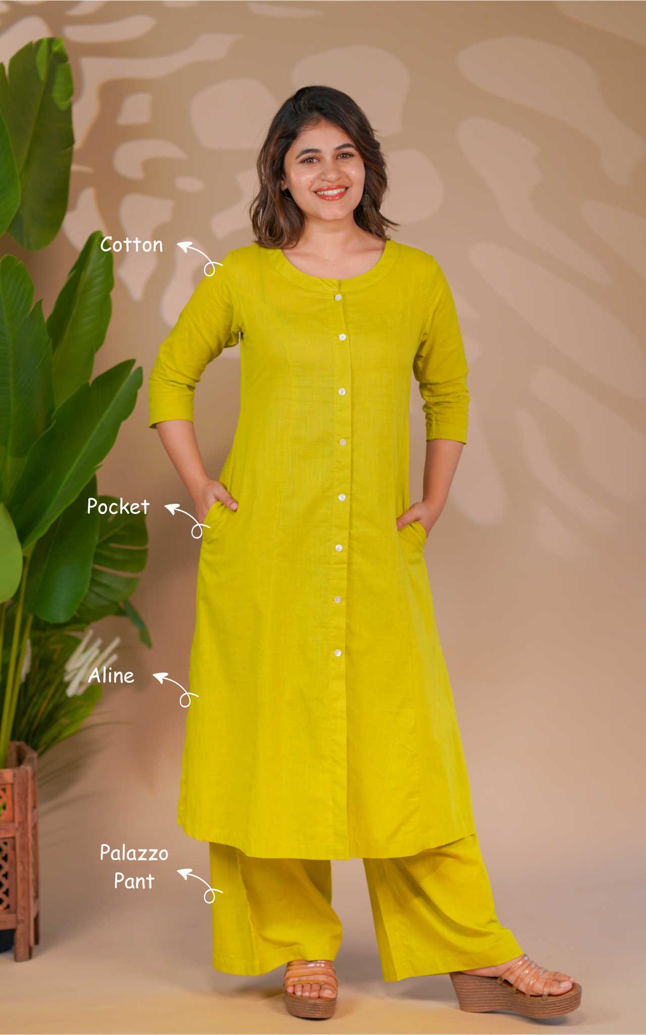 Aline kurti with palazzo pant sets