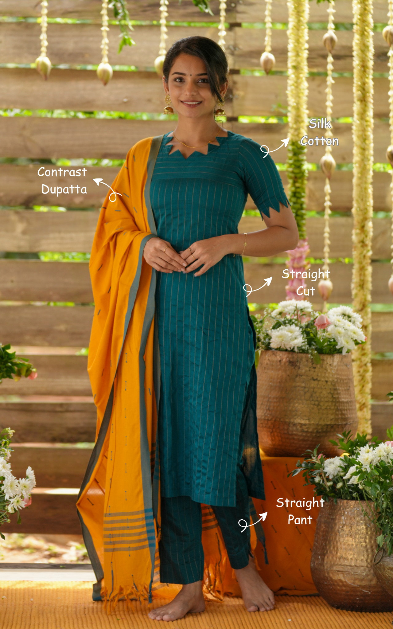 Ilakkiyam A (Kurti+Pant+Dupatta)