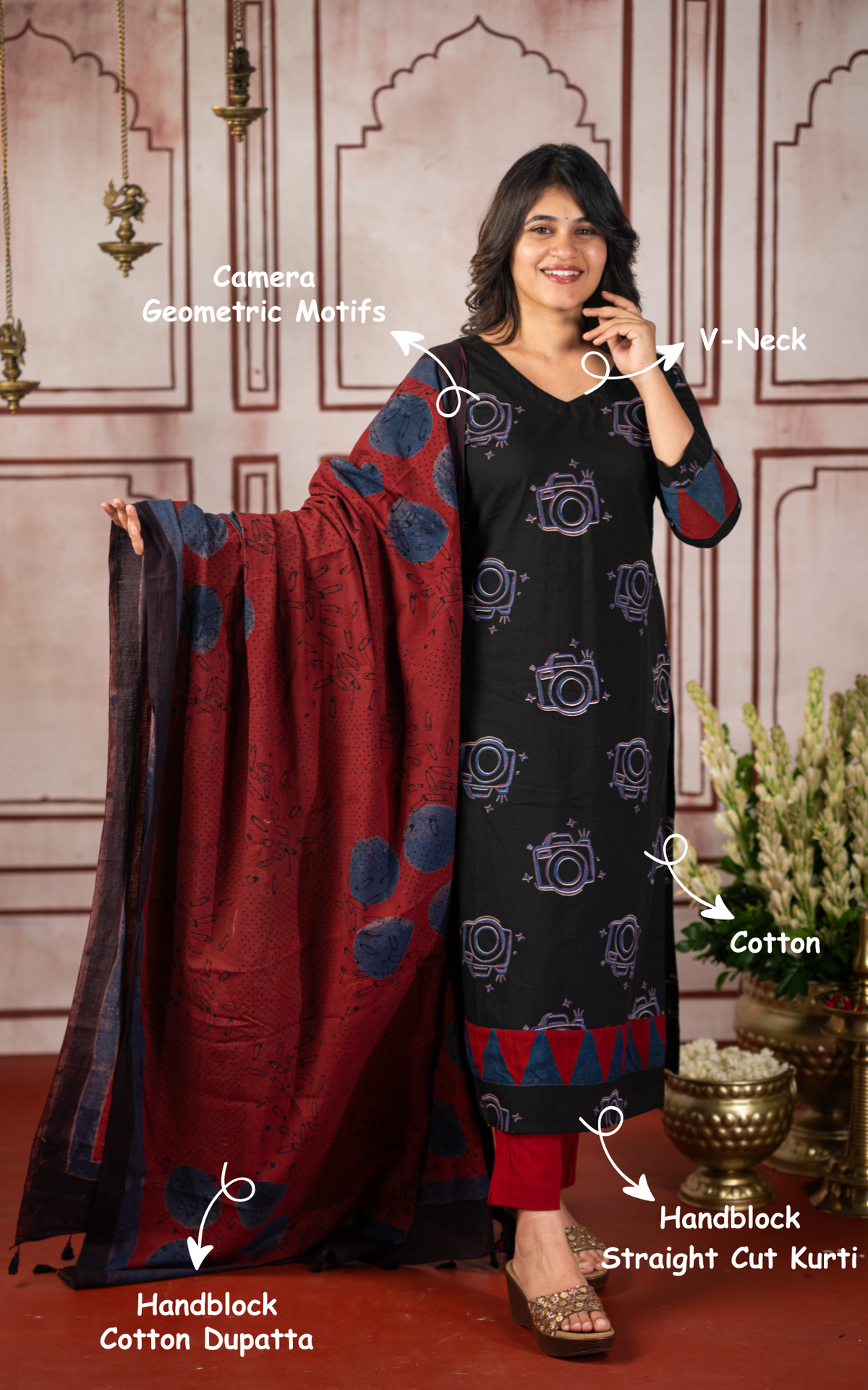 Click and Flash (Kurti+Dupatta)