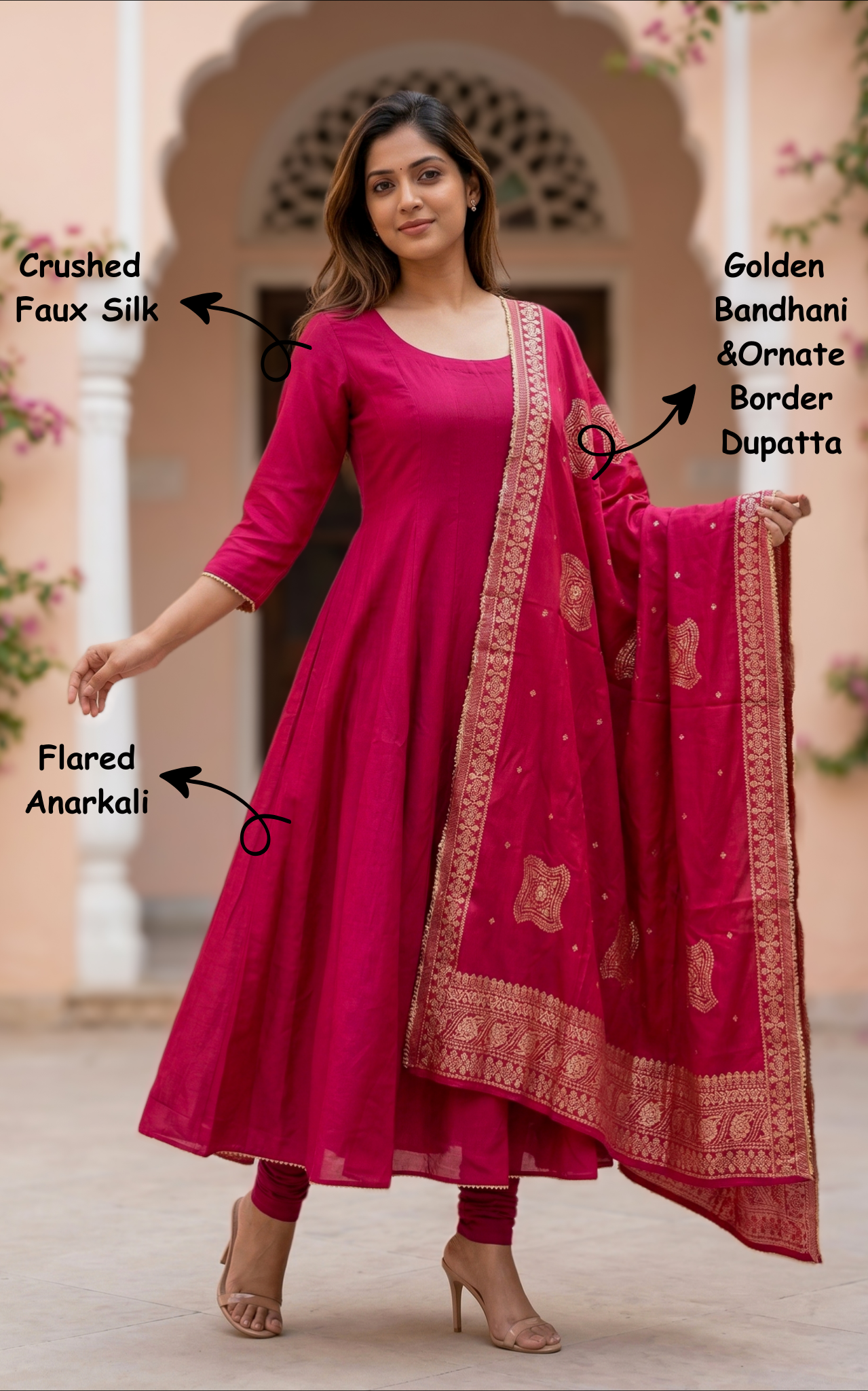 Sreelekha Red (Kurti+Dupatta)