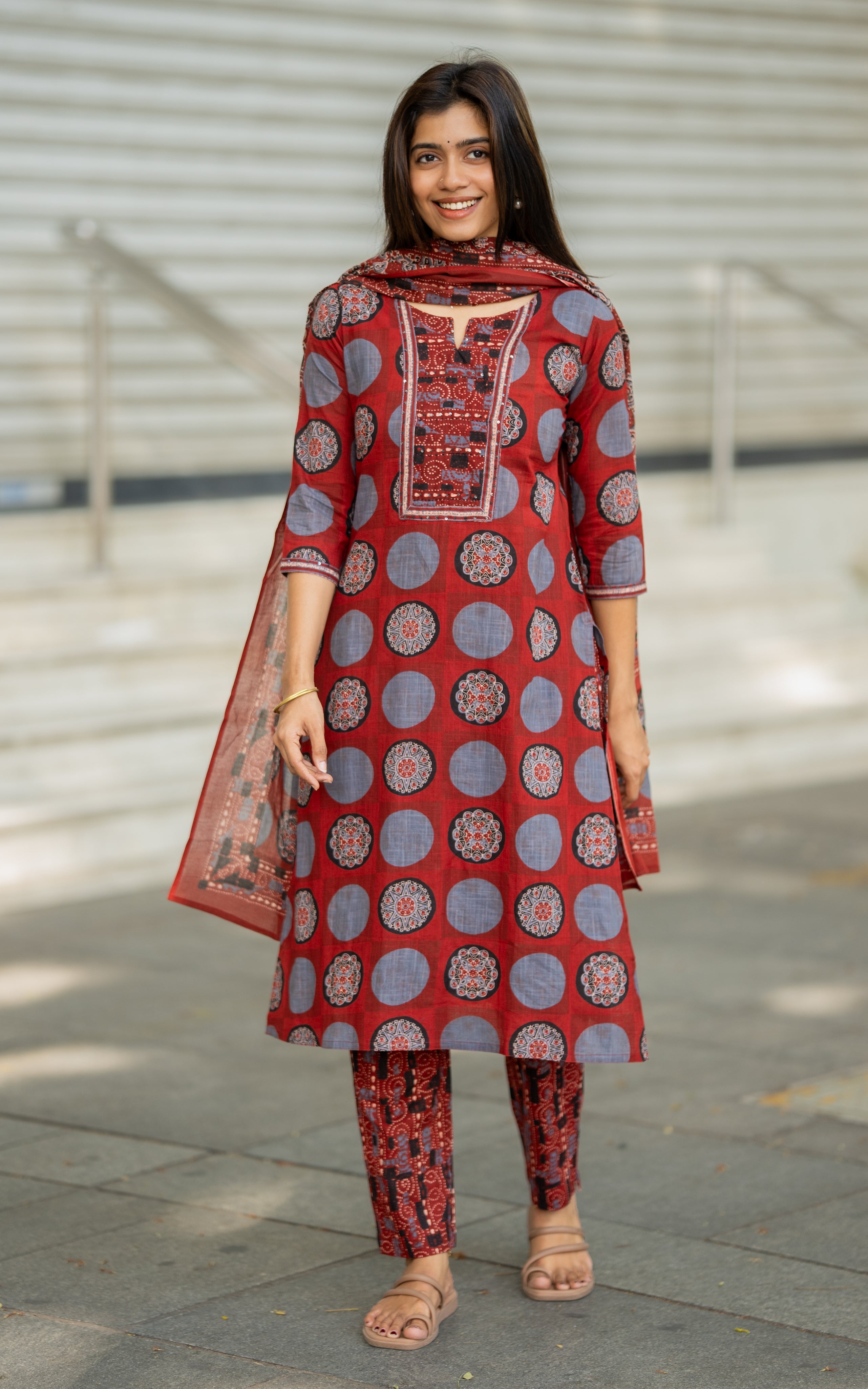 Desika A (Kurti+Pant+Dupatta)