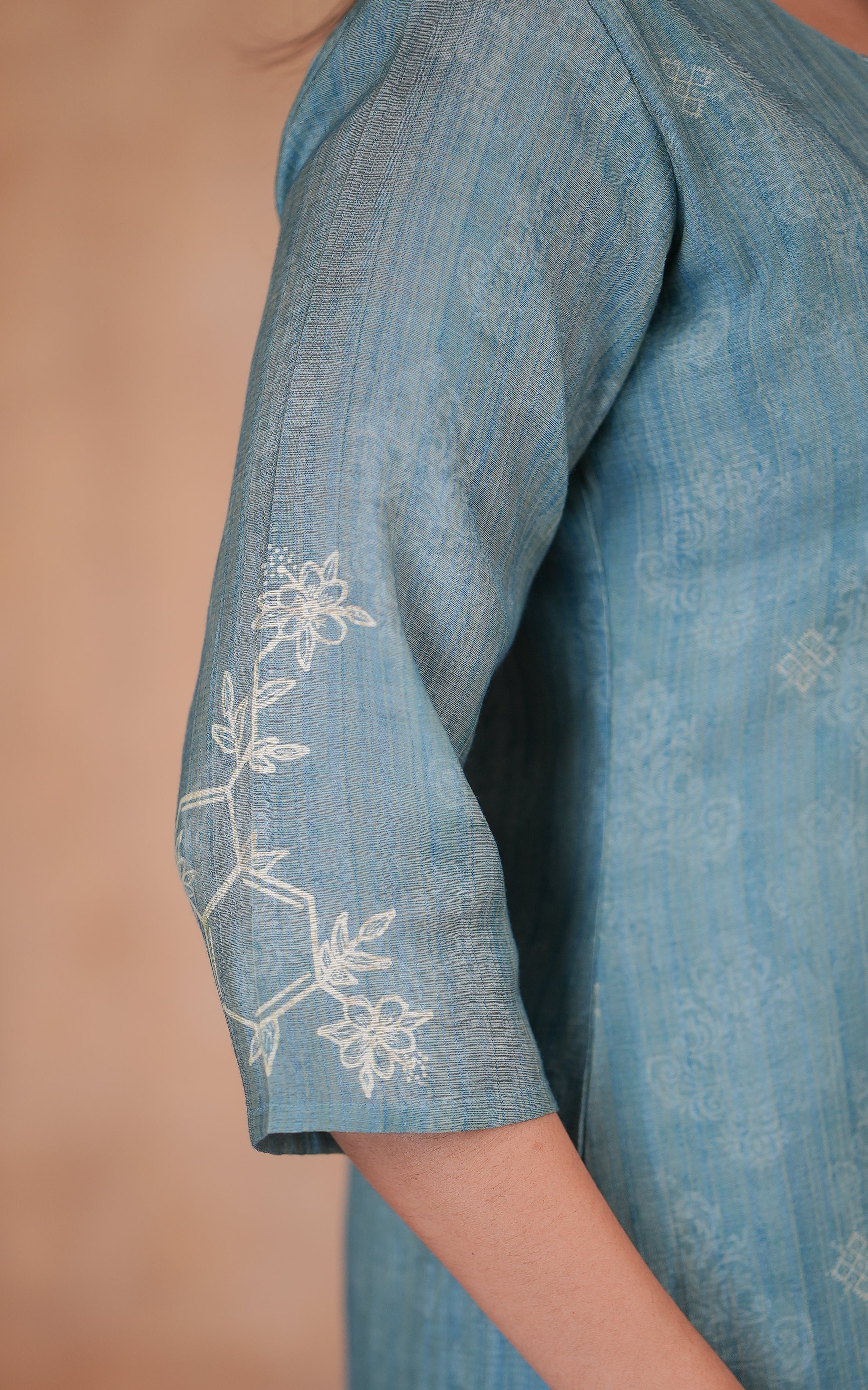 Art silk kurti with matching dupatta for women