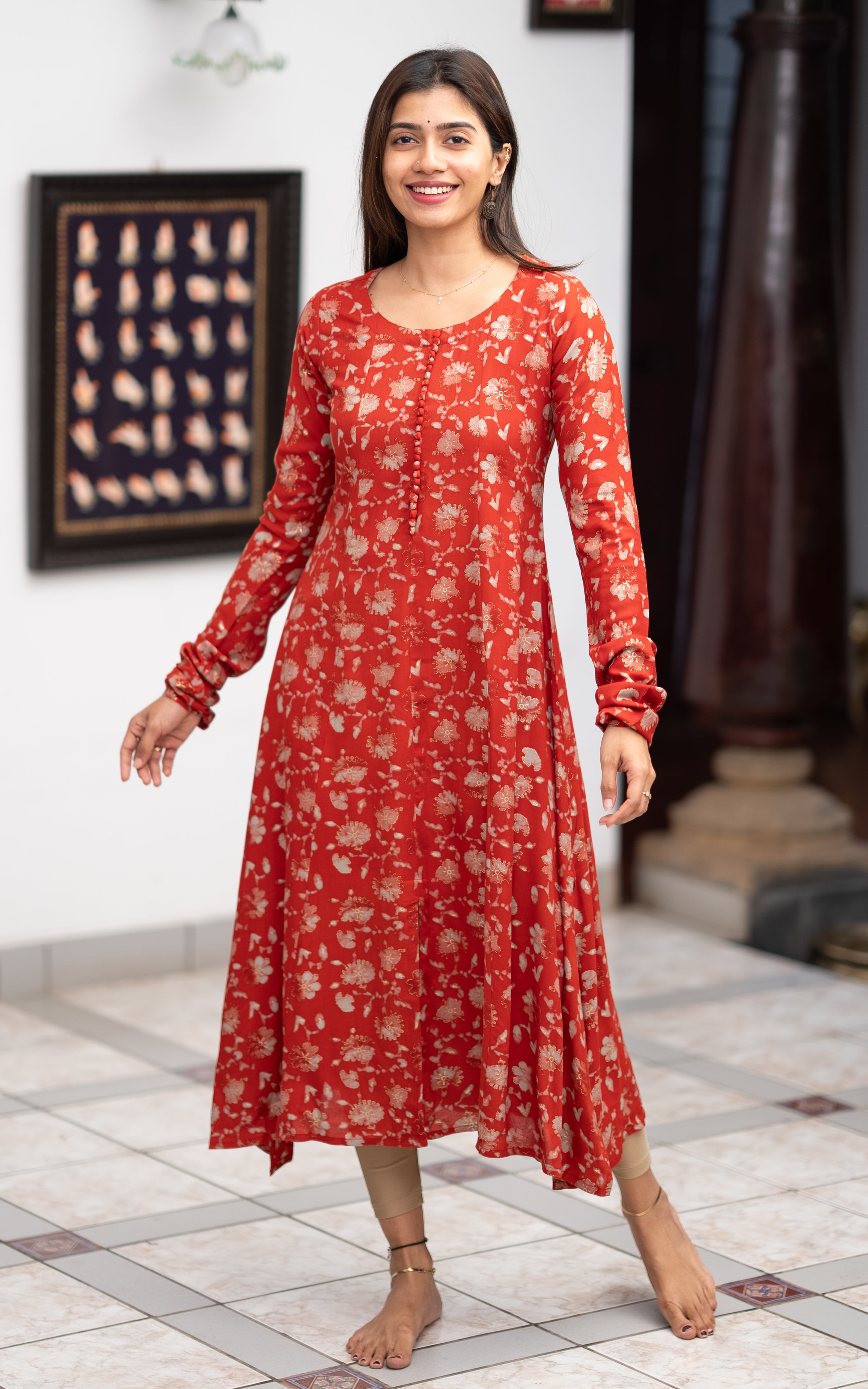 Amira Floral Rust