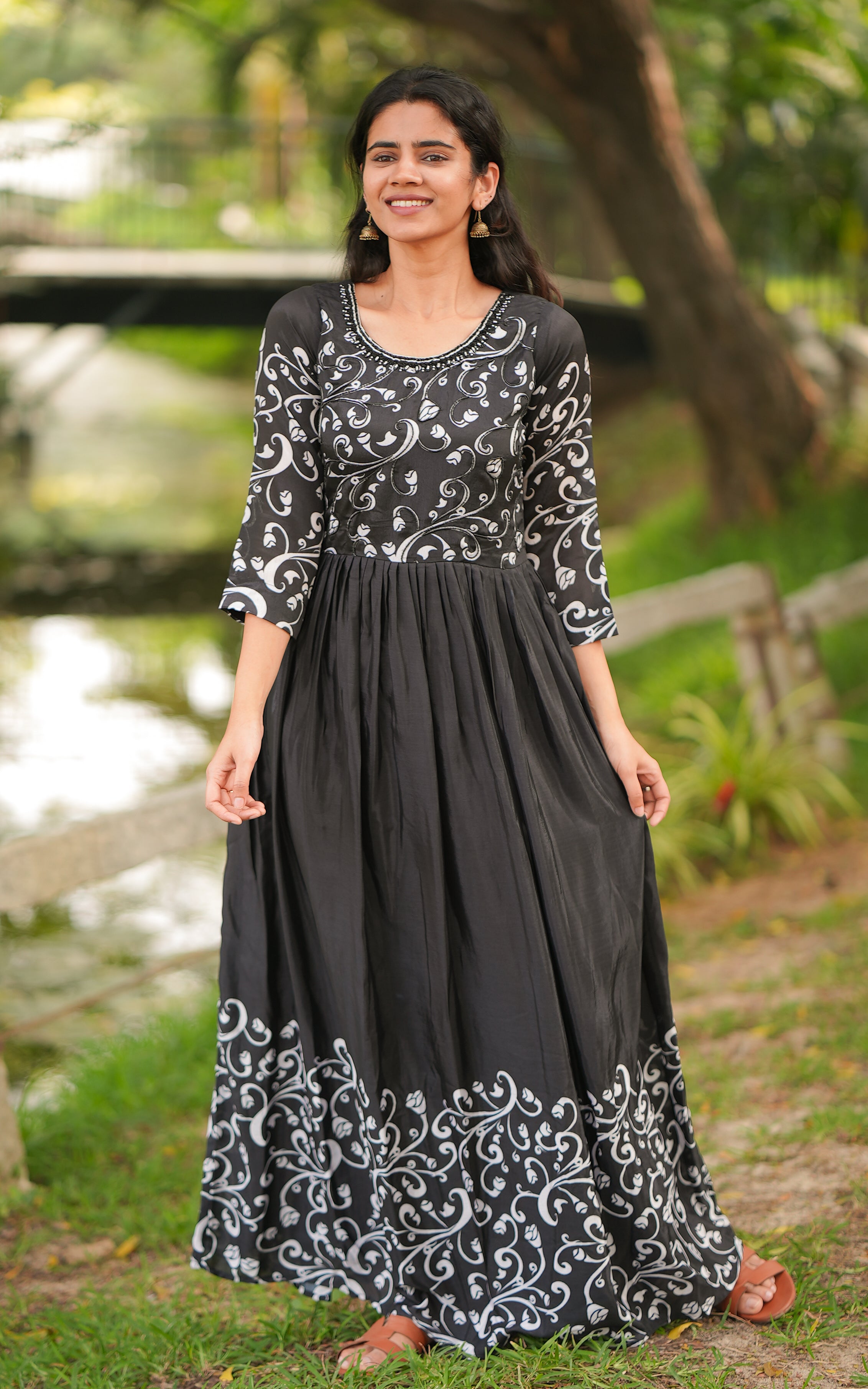 Long Anarkali gown-style kurti