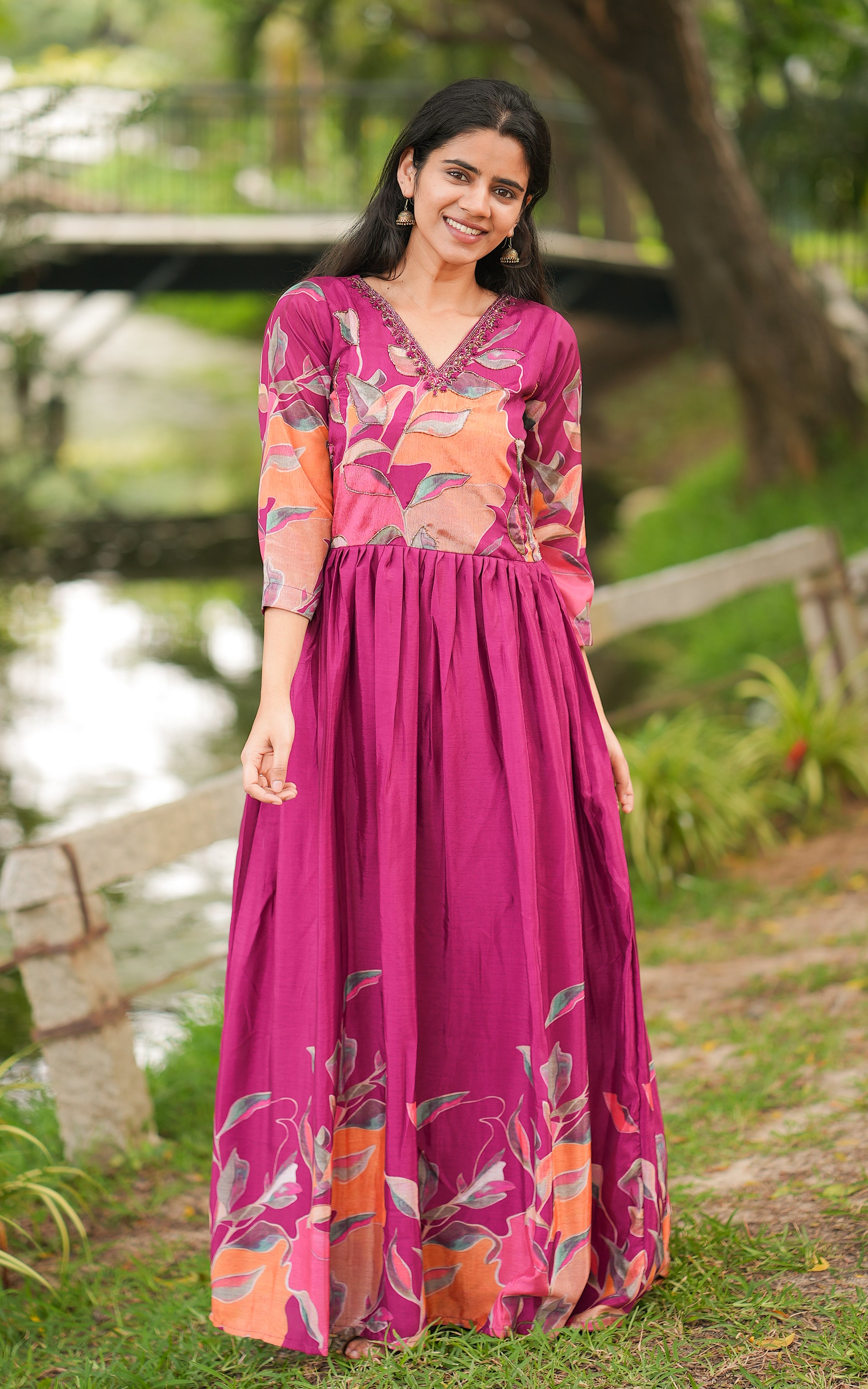 Floor-length Anarkali kurti