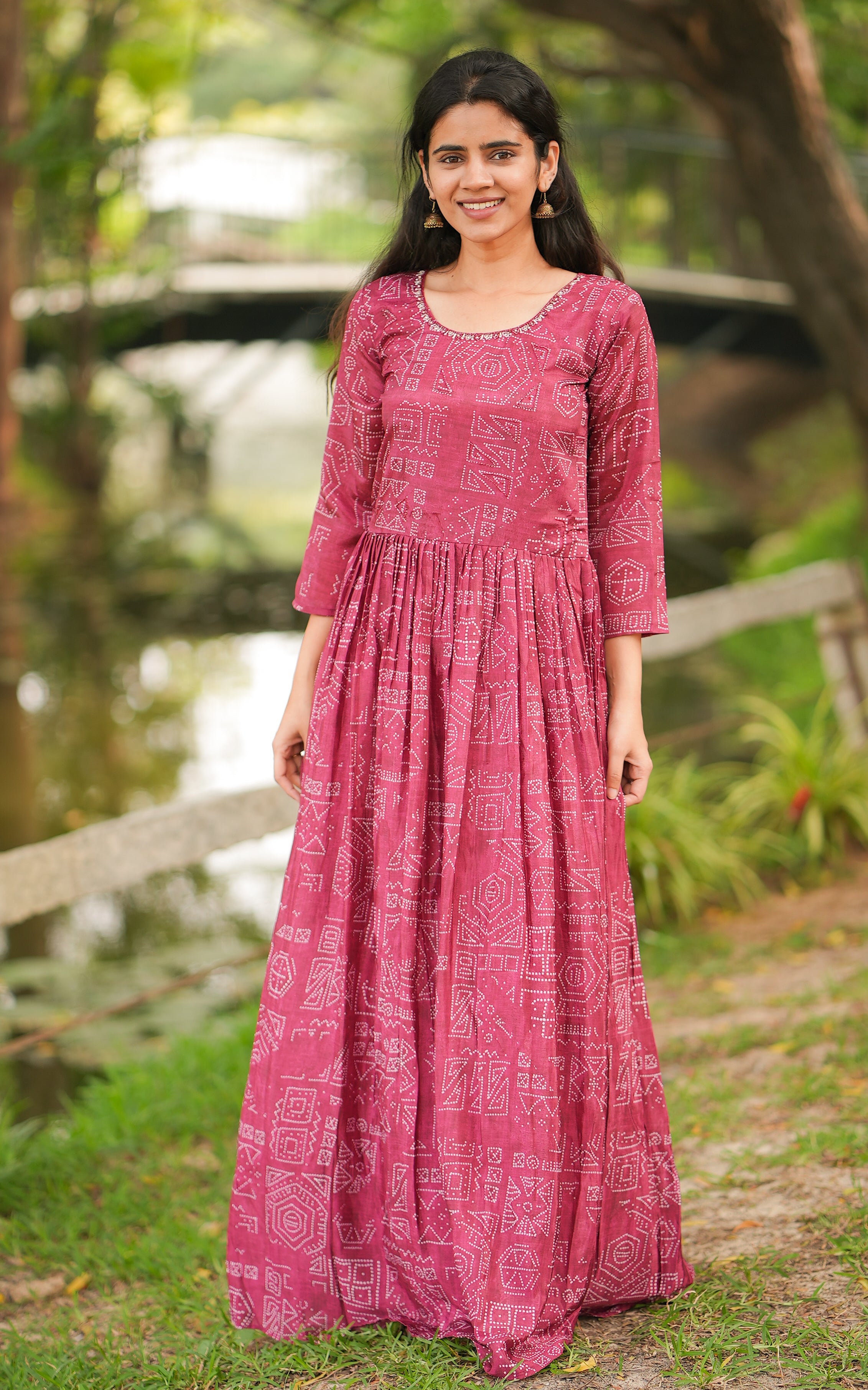 Embroidered Anarkali kurti