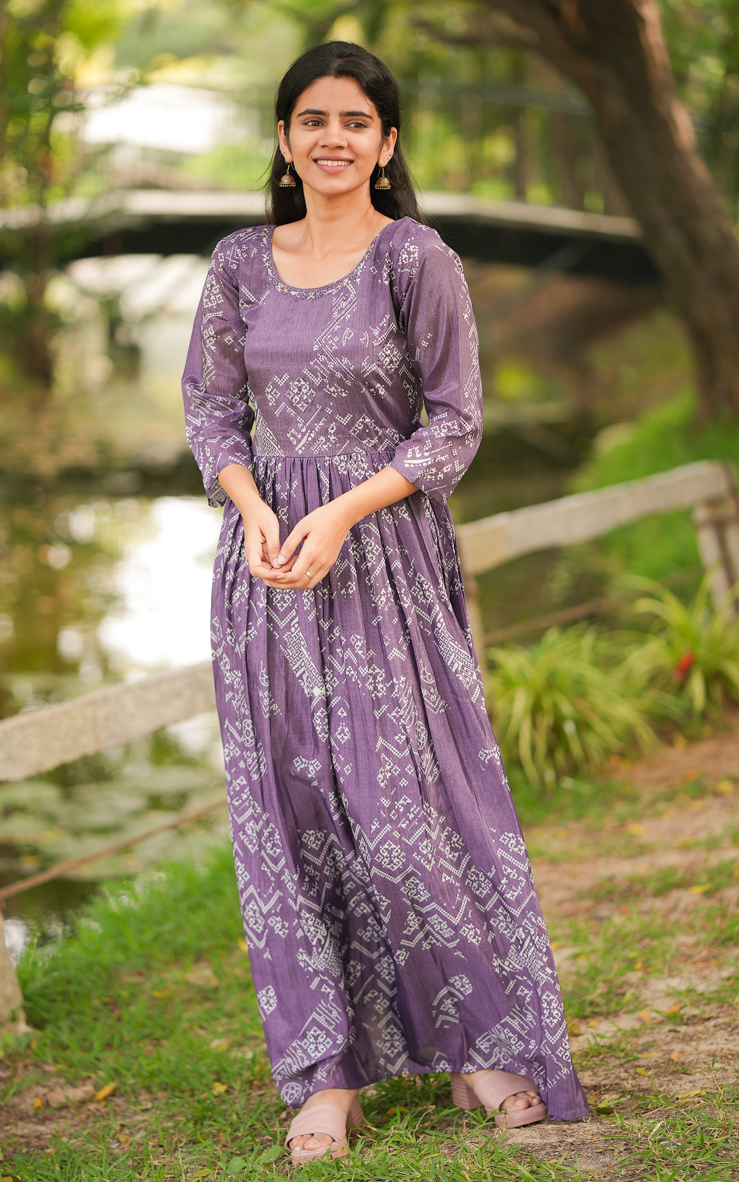 Floor-length Anarkali kurti