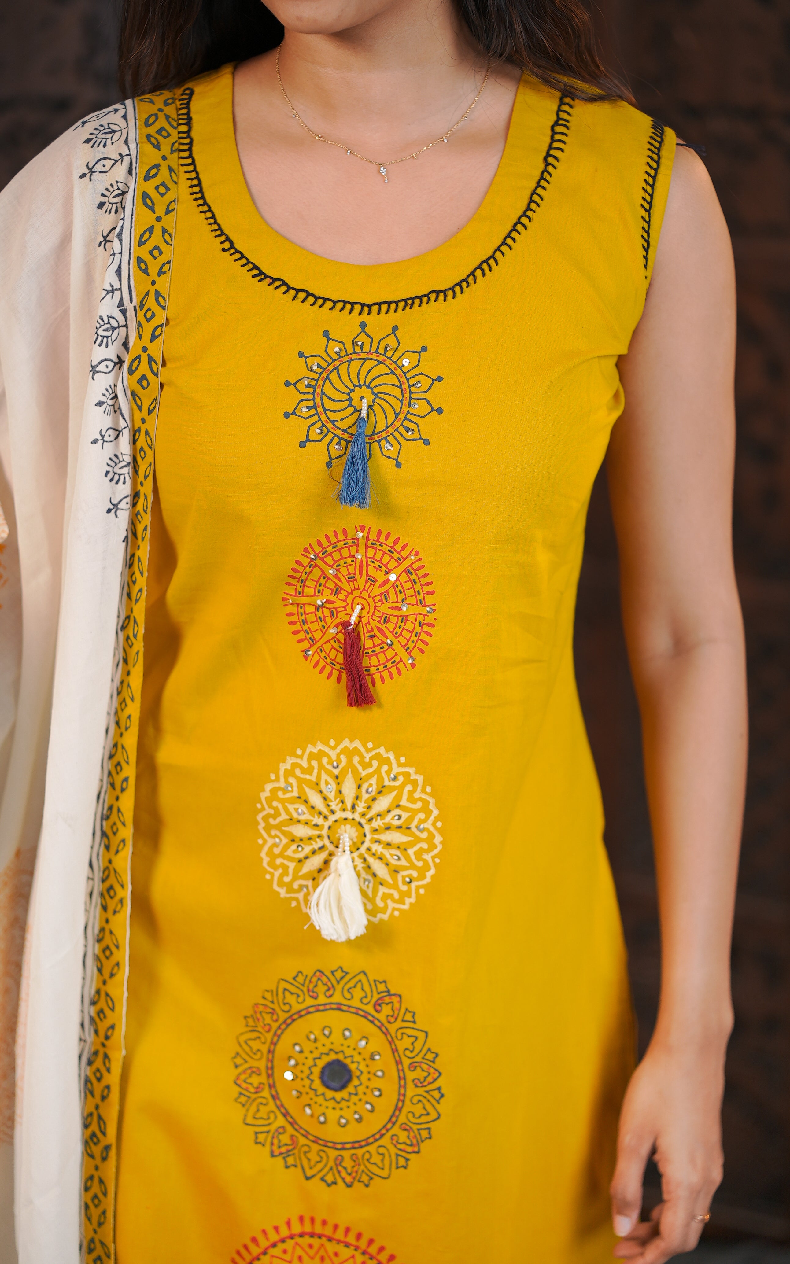 Aurumaya D Handblock (Kurti+Dupatta)