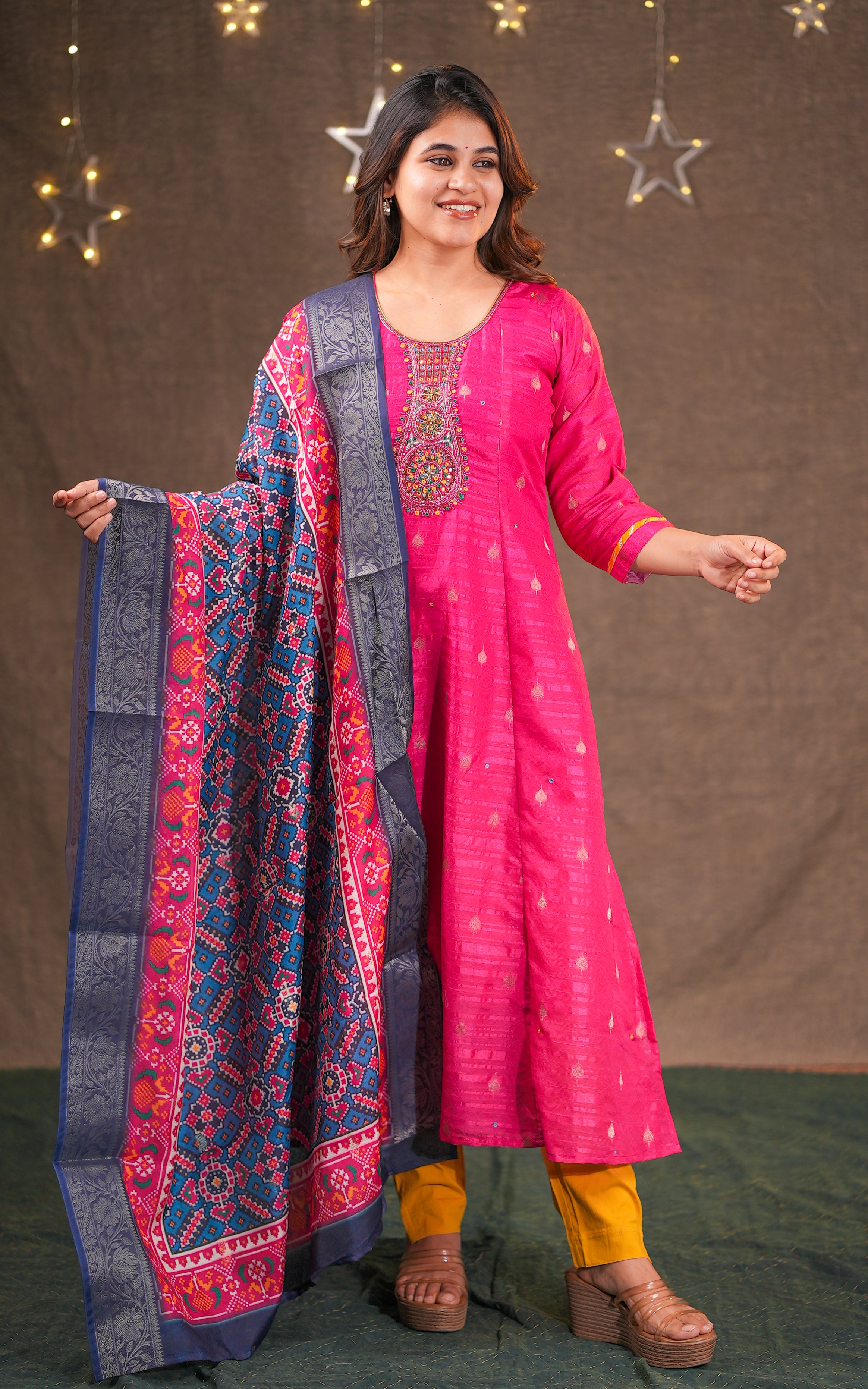 Ethnic Aline kurti with minimal design for women