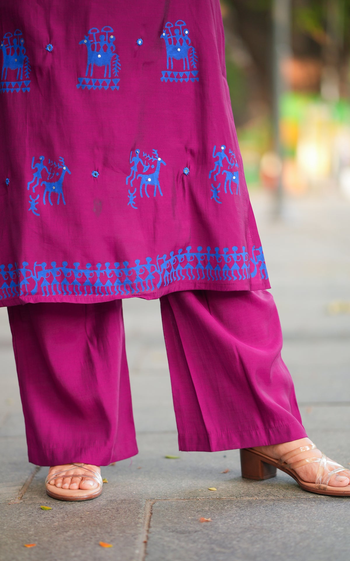 Graamam Handblock (Kurti+Pant+Dupatta)