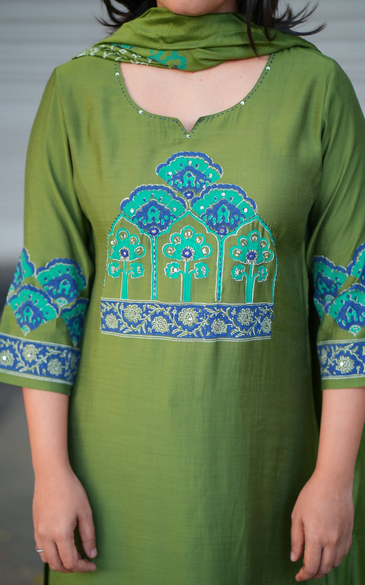 Sonika Handblock (Kurti+Pant+Dupatta)