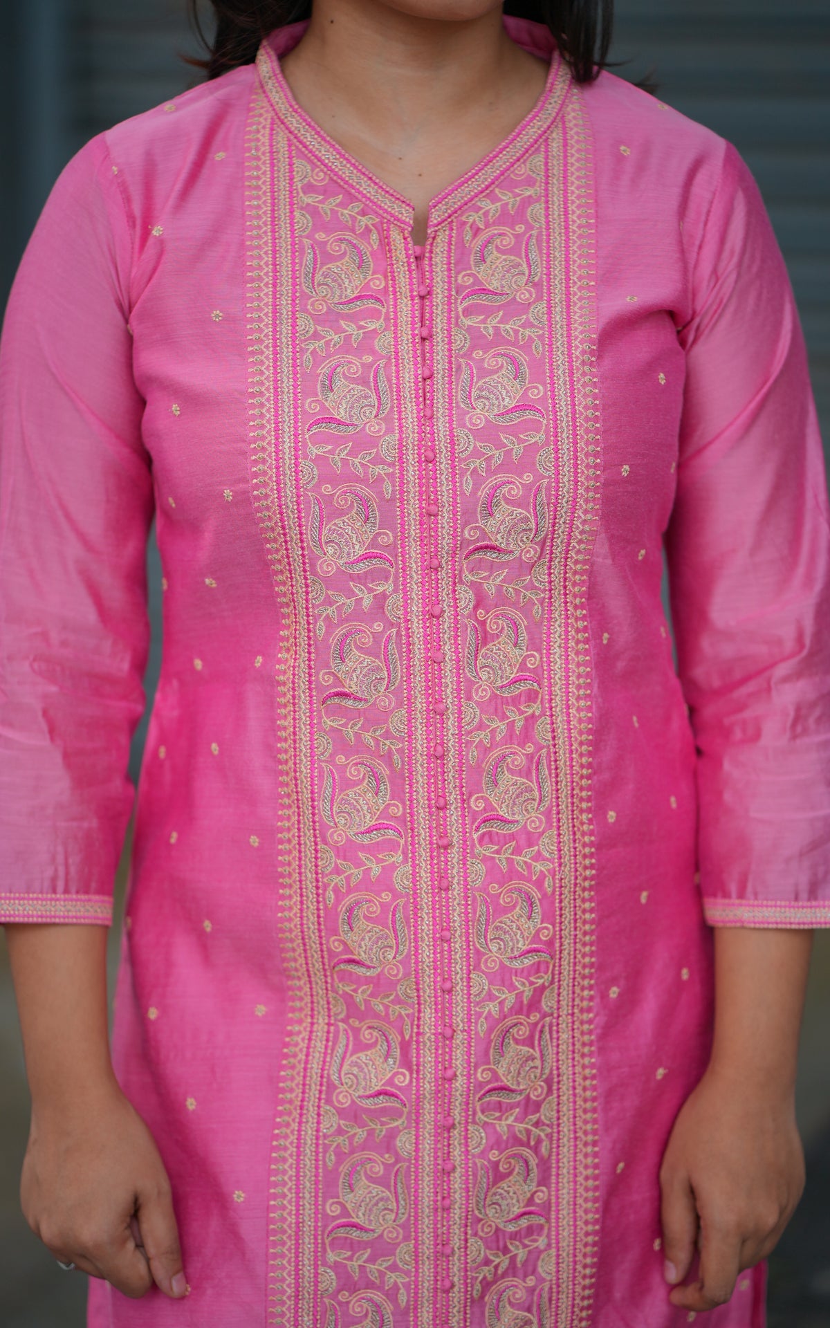 Ashmika Dusty Pink (Kurti+Pant+Dupatta)