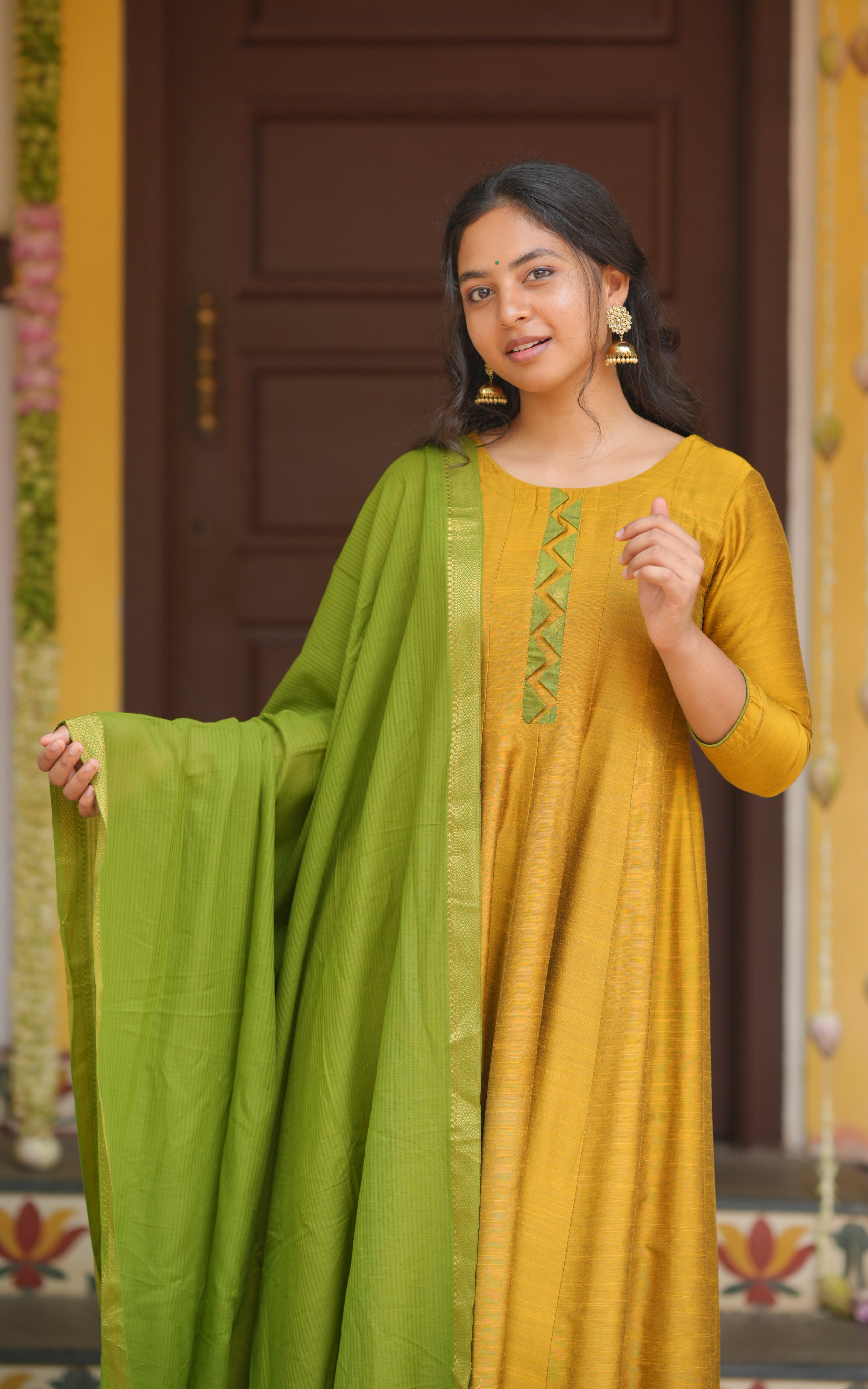 Designer Anarkali with dupatta