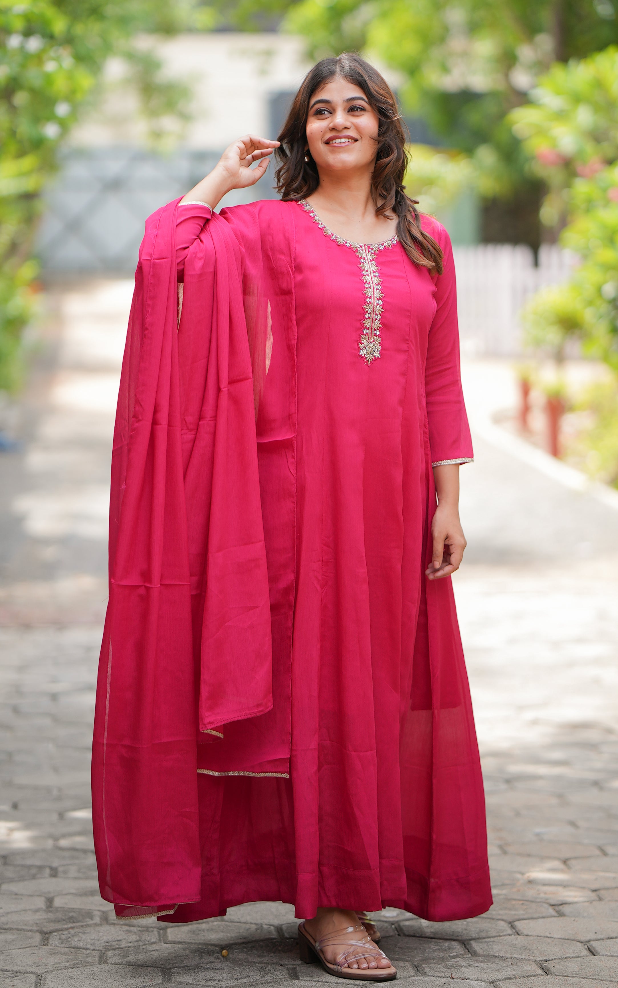 Full-sleeve Anarkali kurti