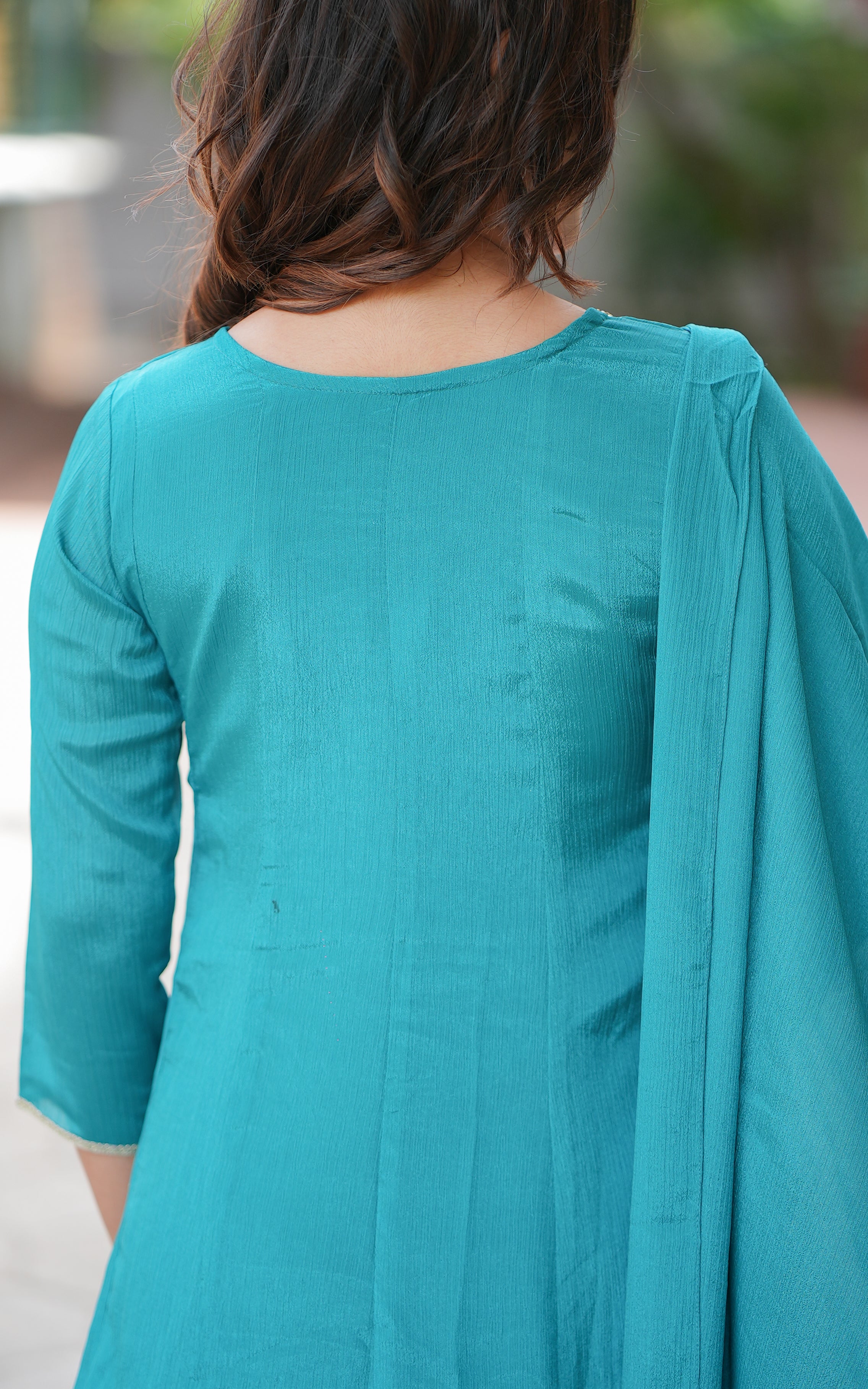 Anarkali kurti with gold print