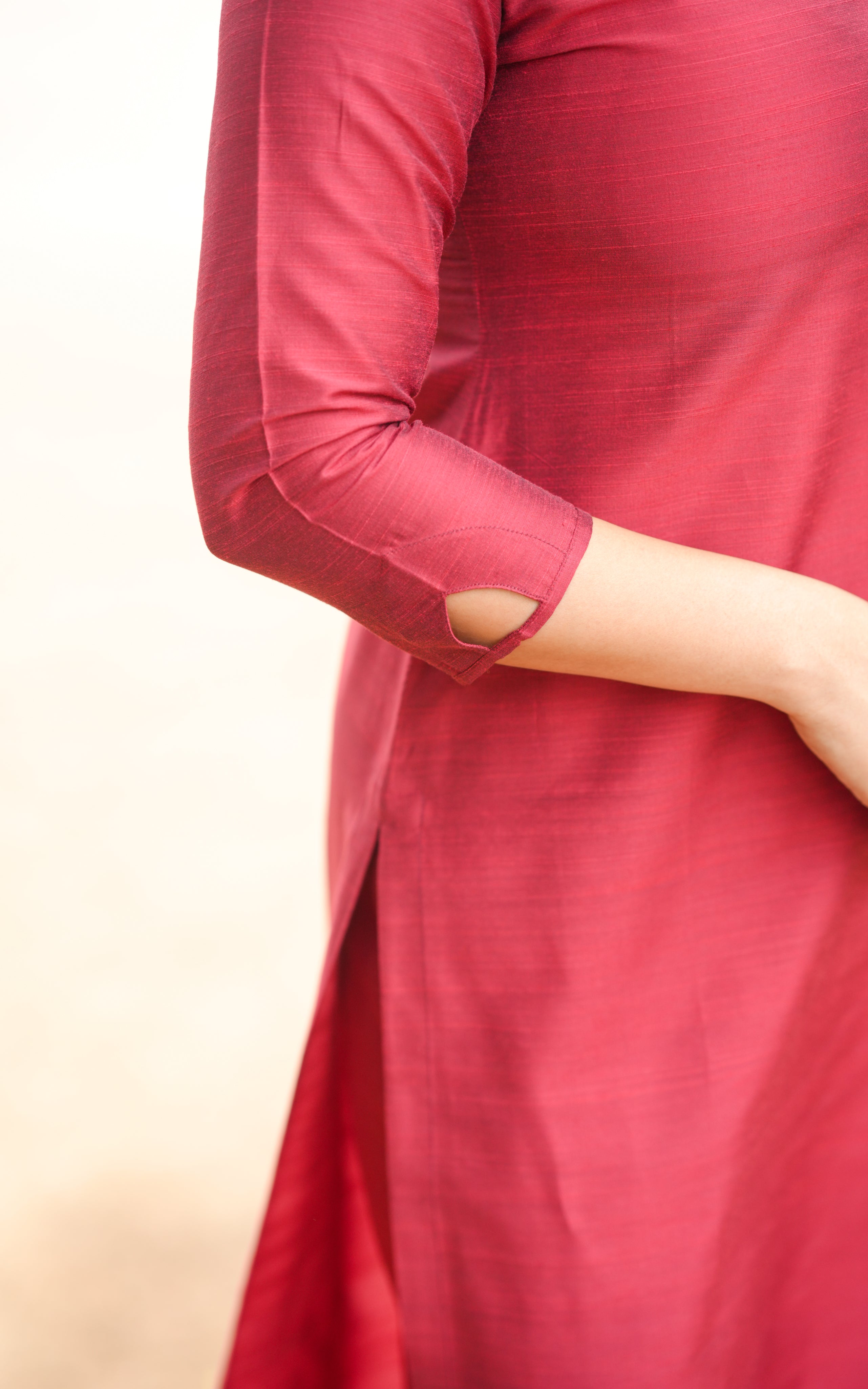 Straight Cut kurti with 3/4 sleeves