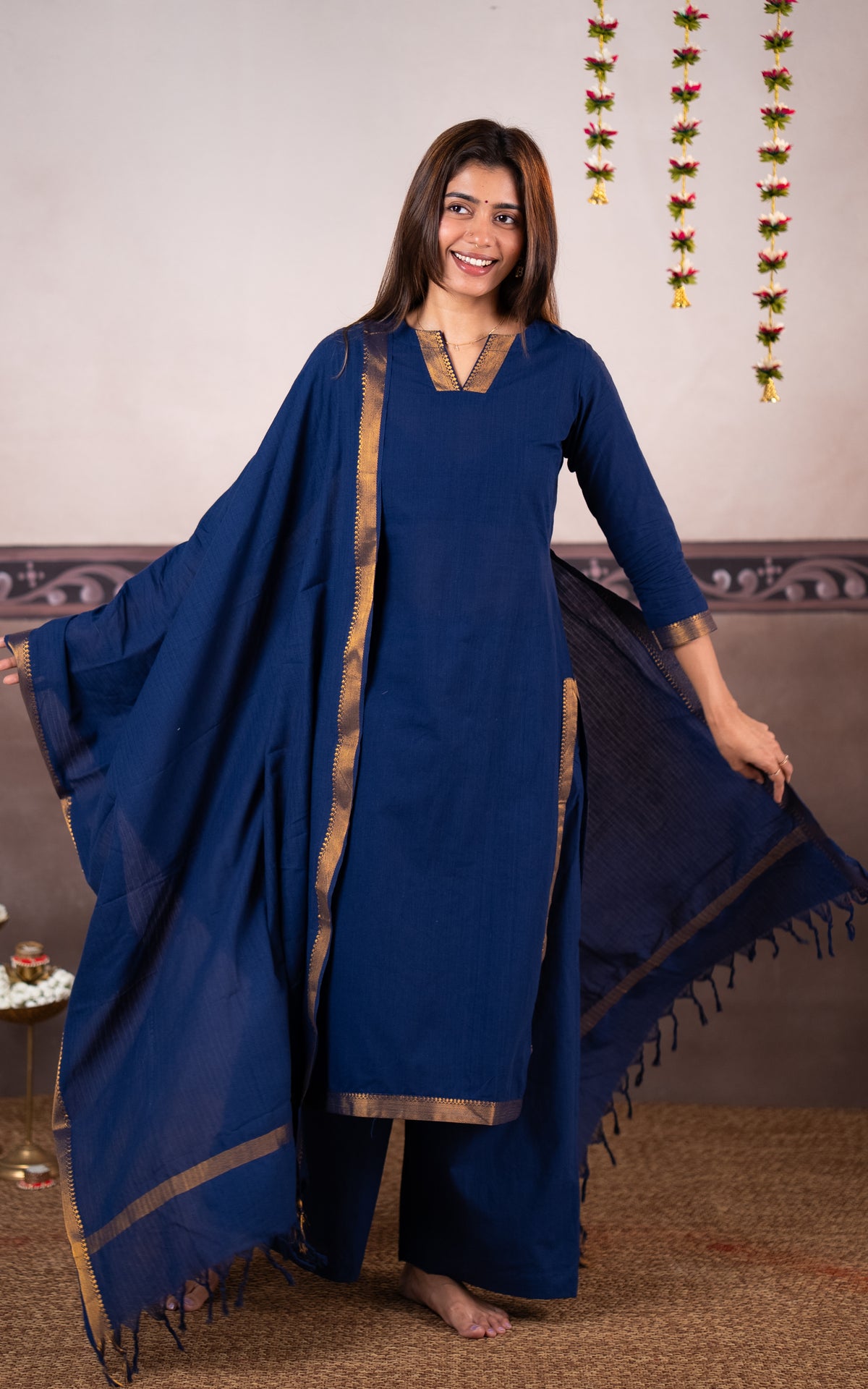 Vintage Set B (Kurti+Pant+Dupatta)