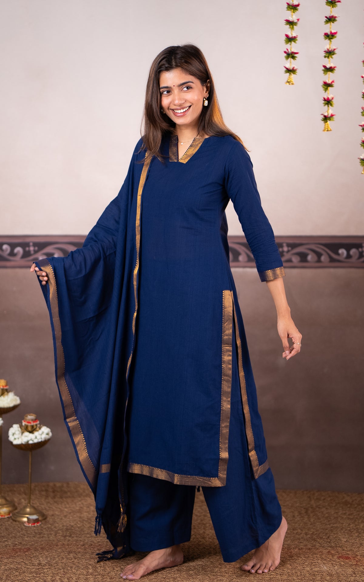 Vintage Set B (Kurti+Pant+Dupatta)