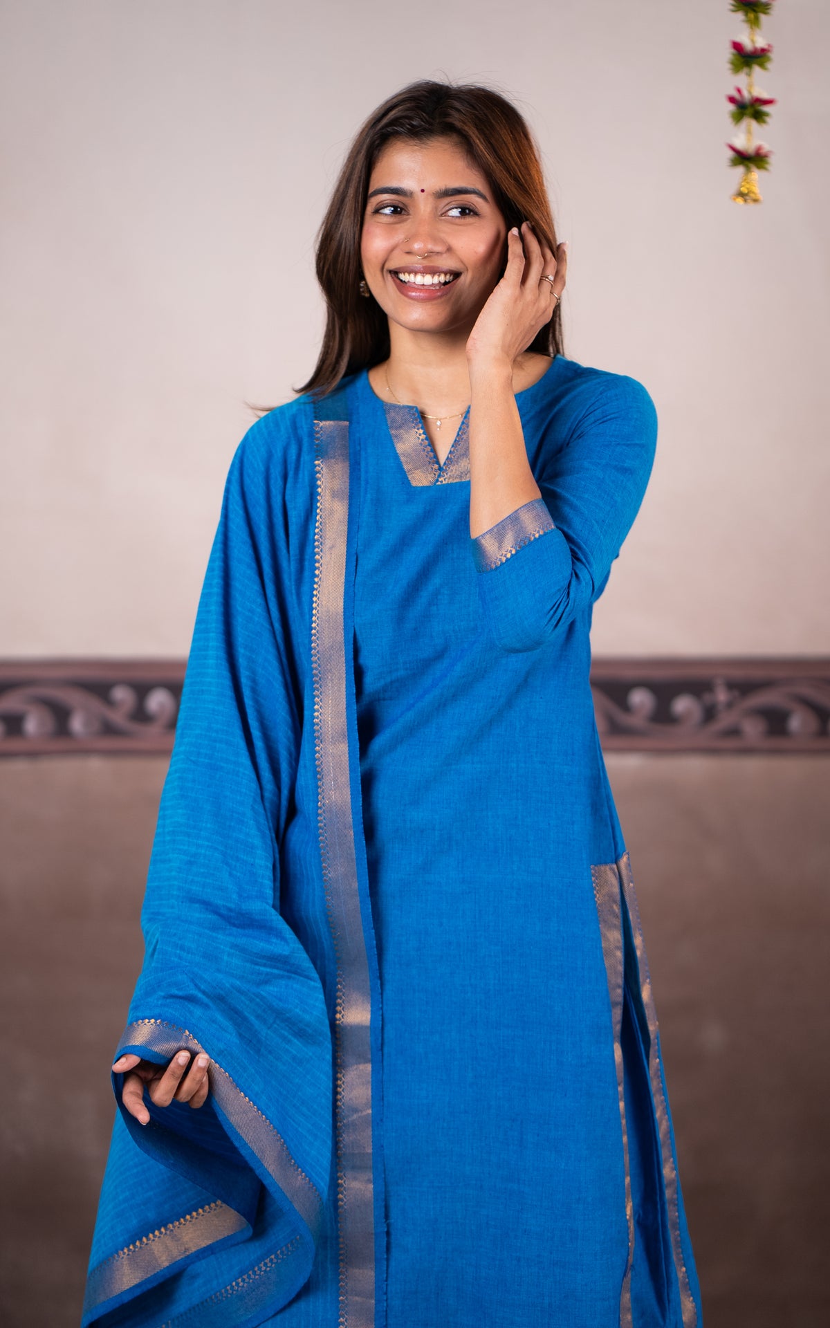 Vintage Set A (Kurti+Pant+Dupatta)