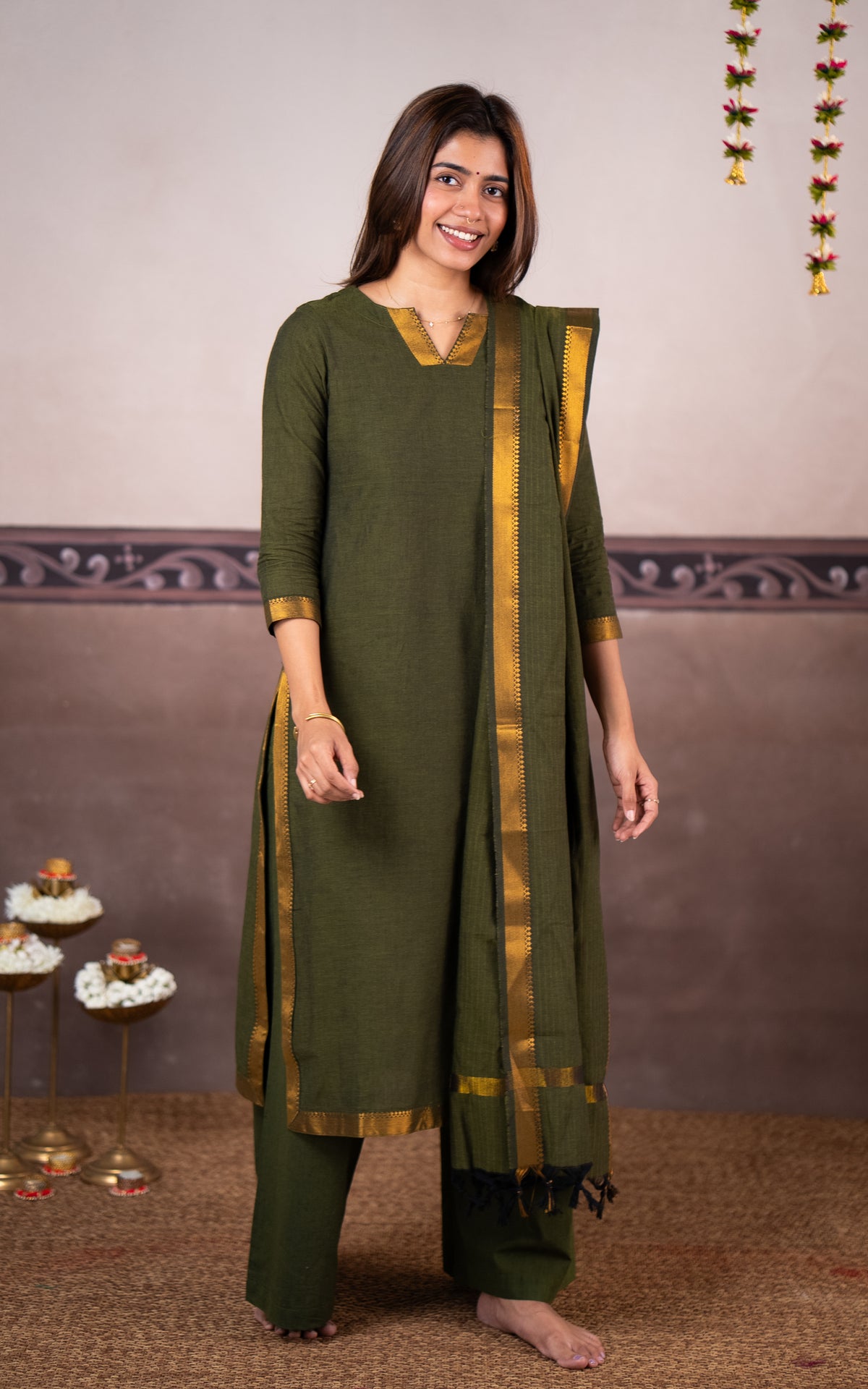 Vintage Set D (Kurti+Pant+Dupatta)