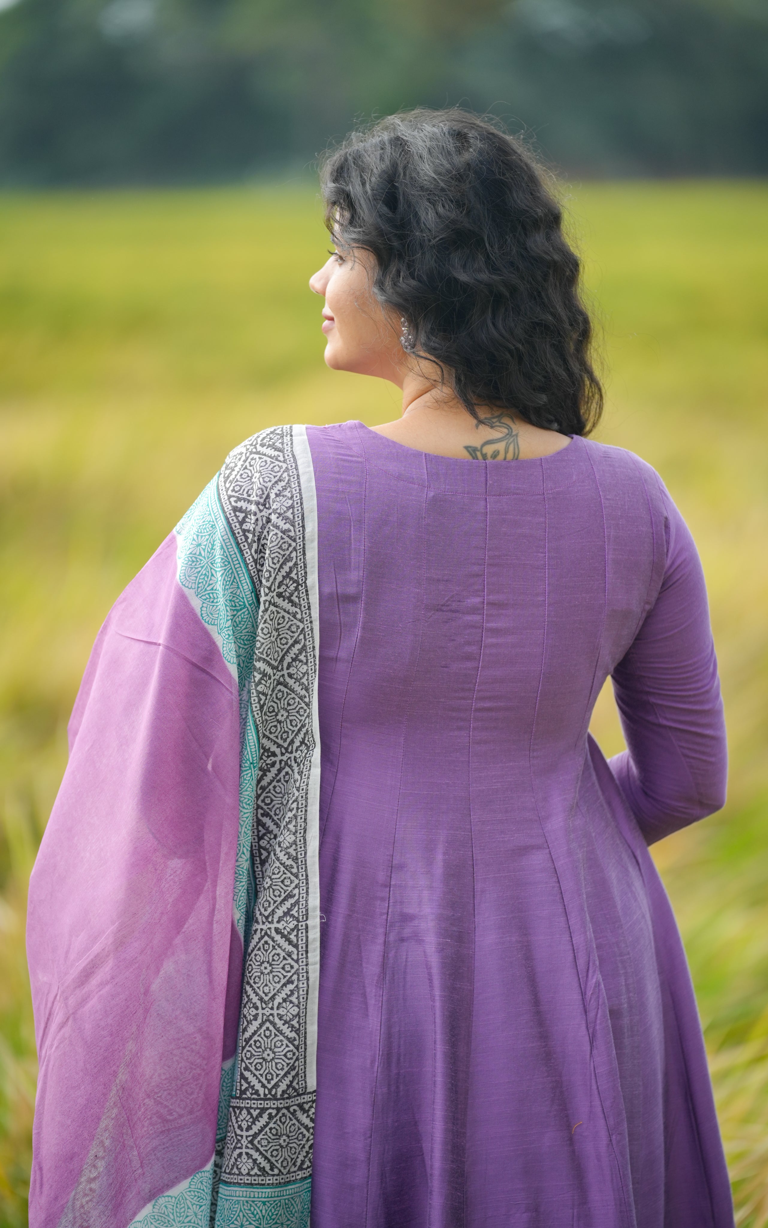Designer Anarkali with dupatta