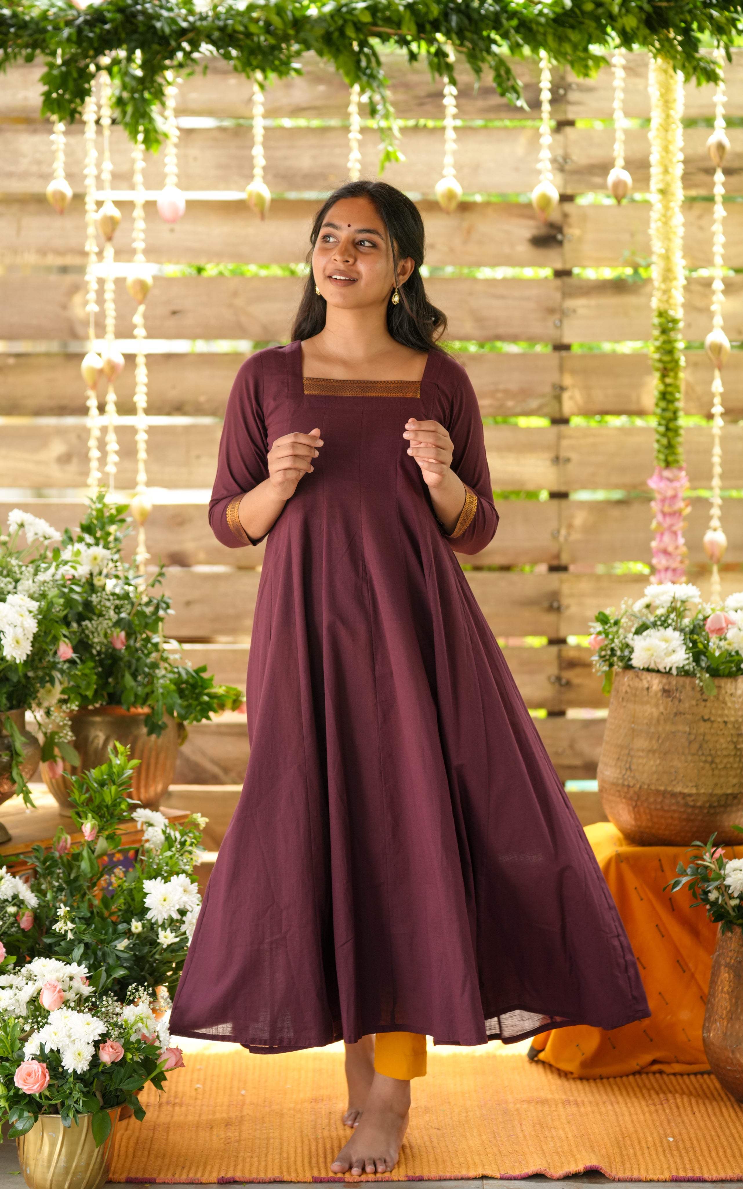 Cotton Anarkali kurti for casual wear