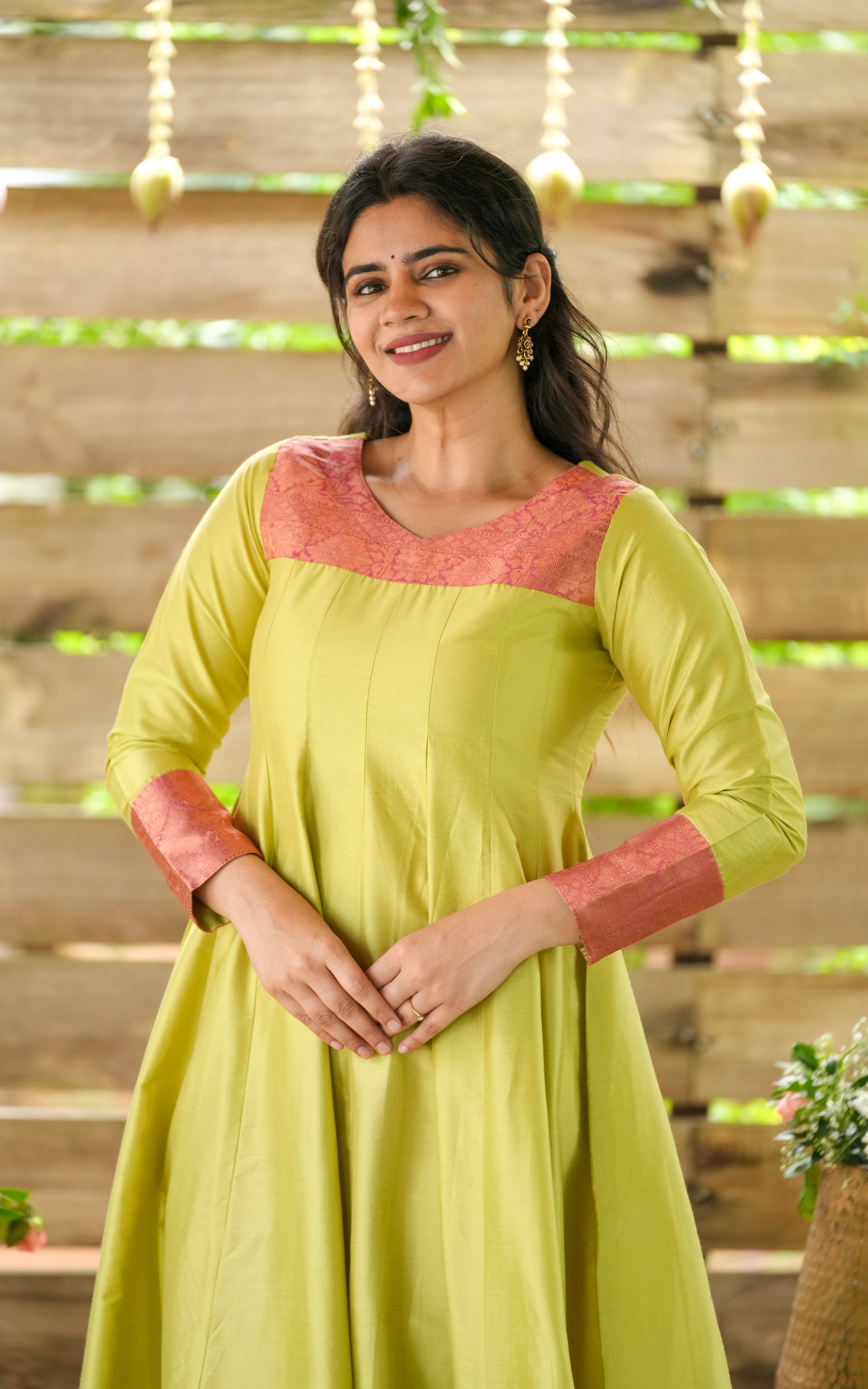 Fluorescent green amarkali