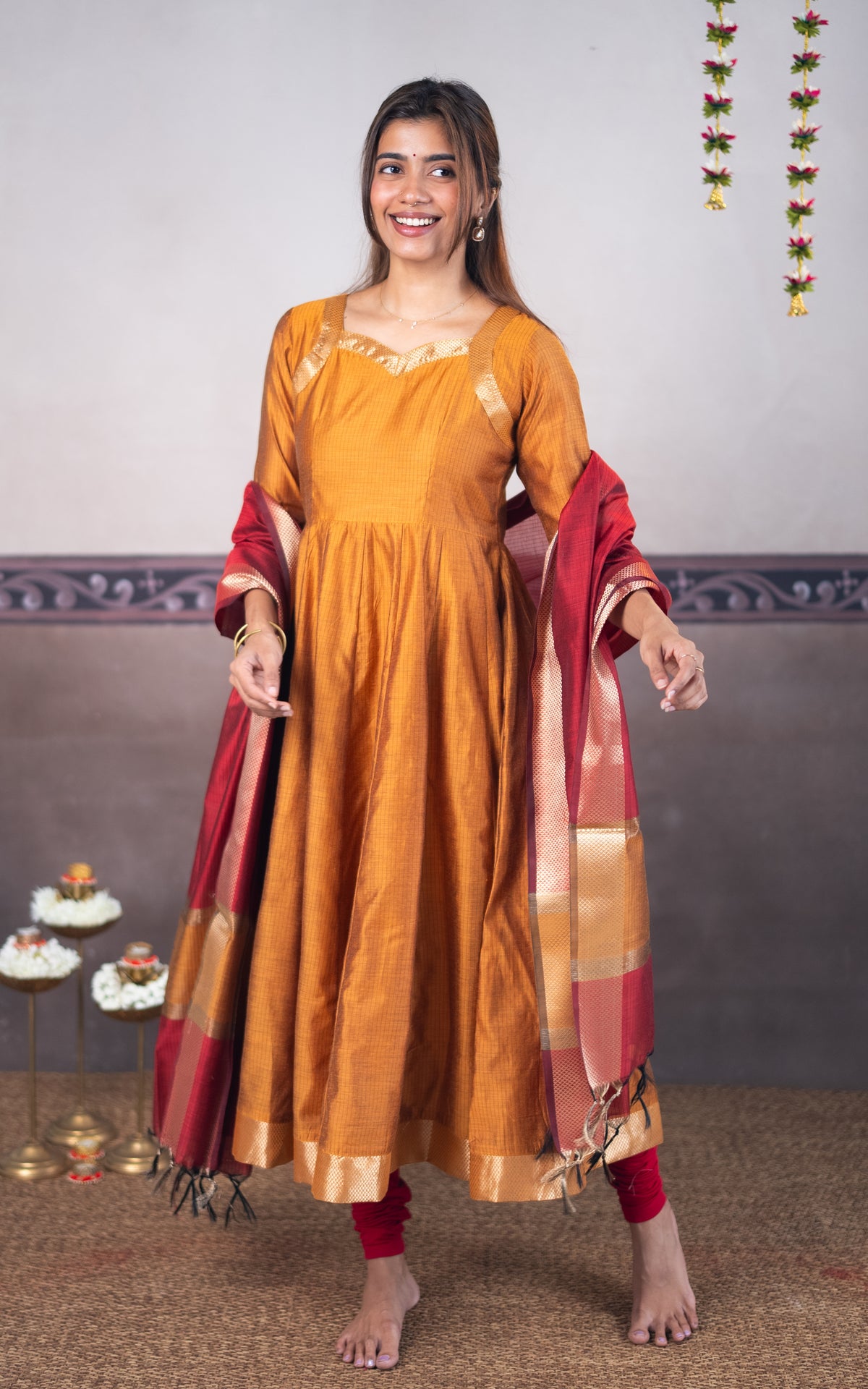 Geethanjali Mustard (Kurti+Dupatta)