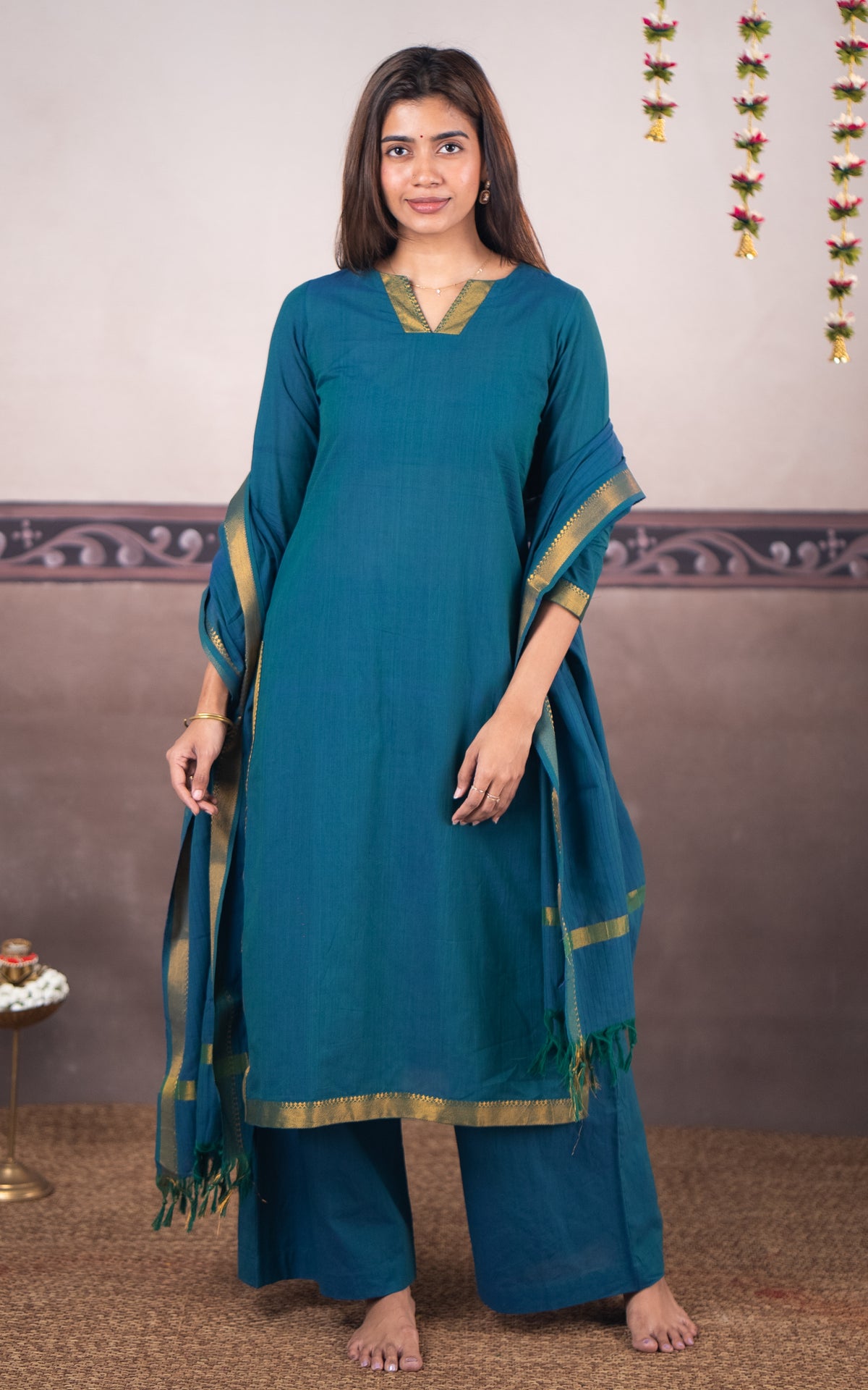 Vintage Set G (Kurti+Pant+Dupatta)