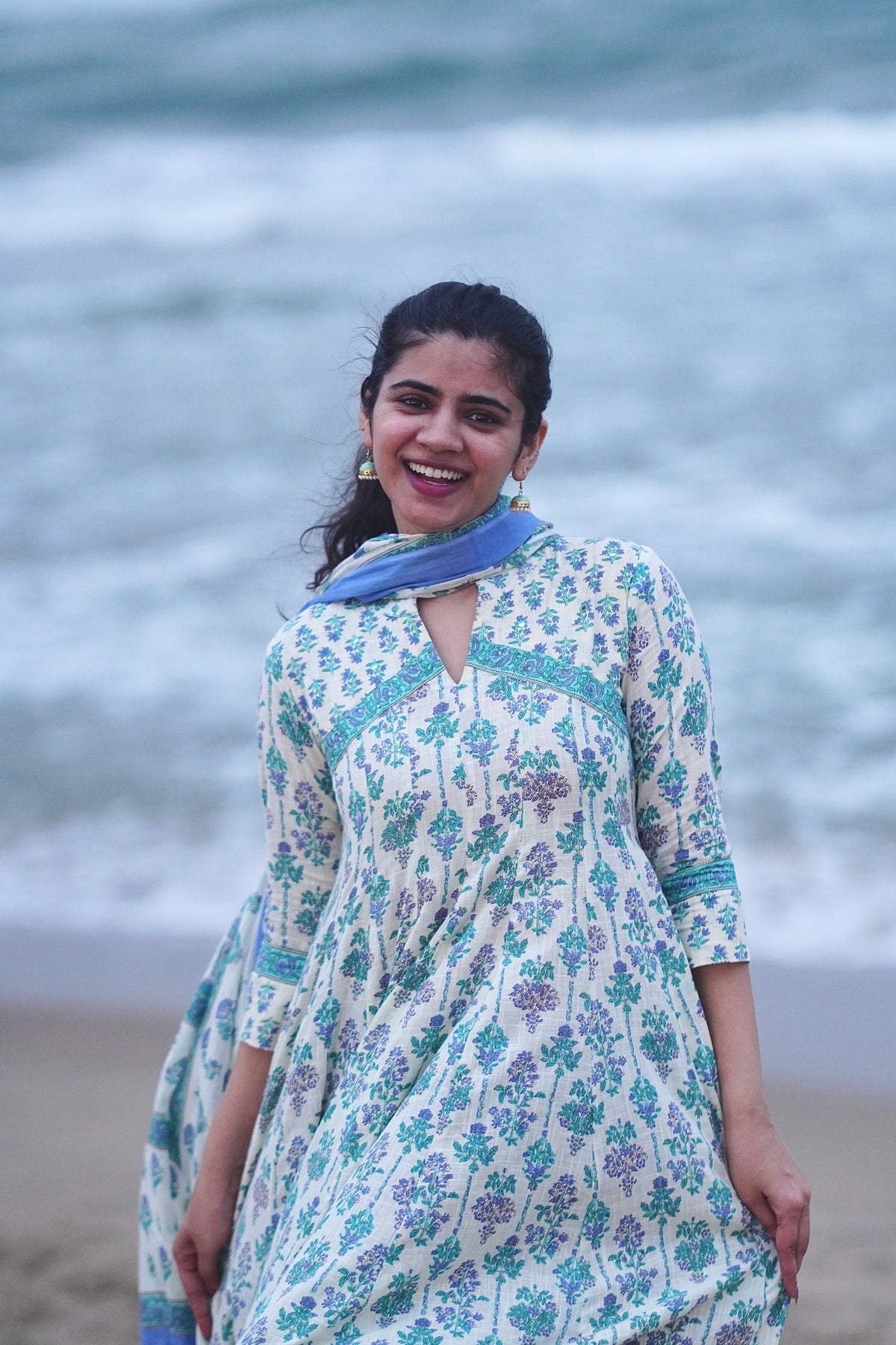 Atharvina Blue (Kurti+Dupatta)