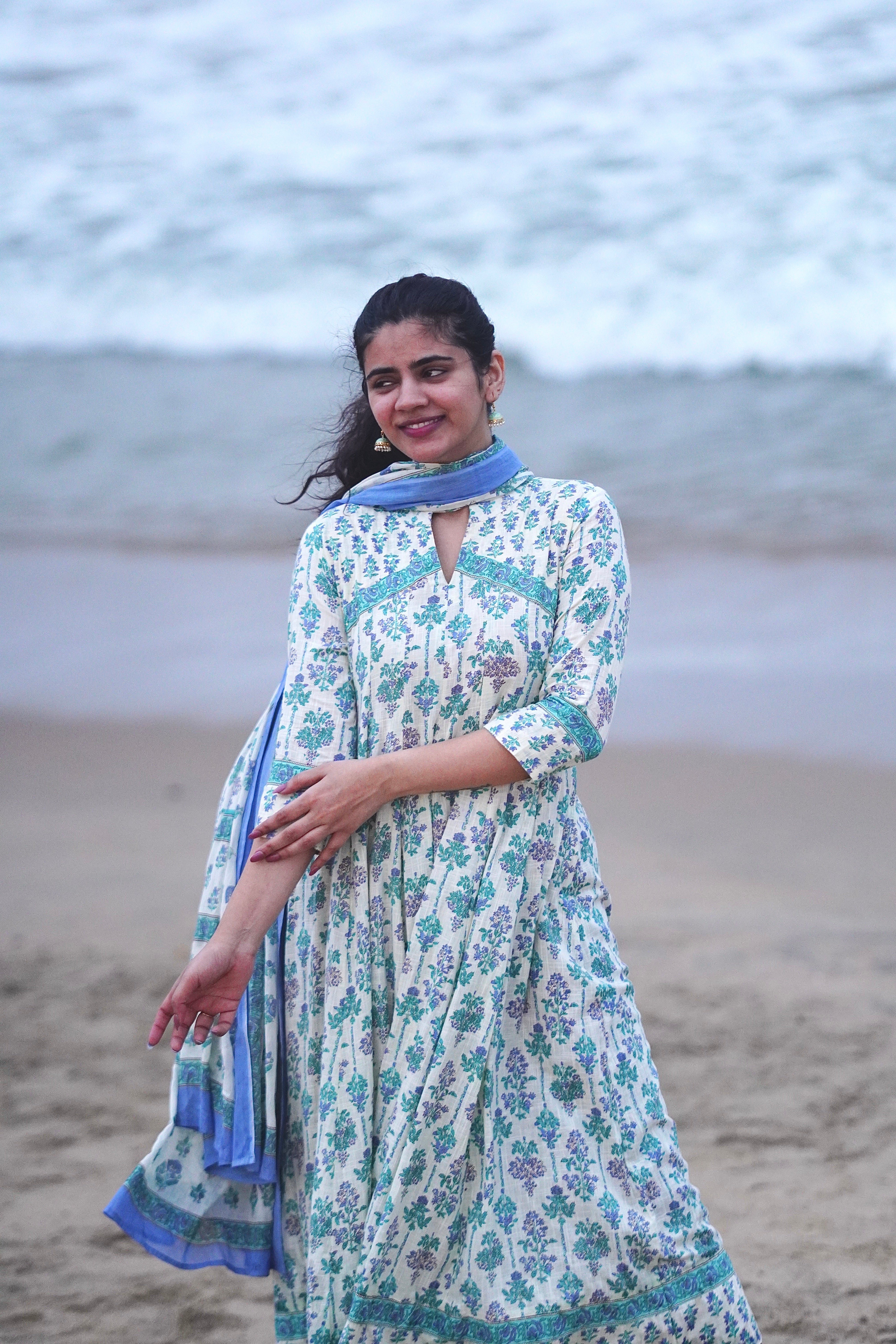 Atharvina Blue (Kurti+Dupatta)