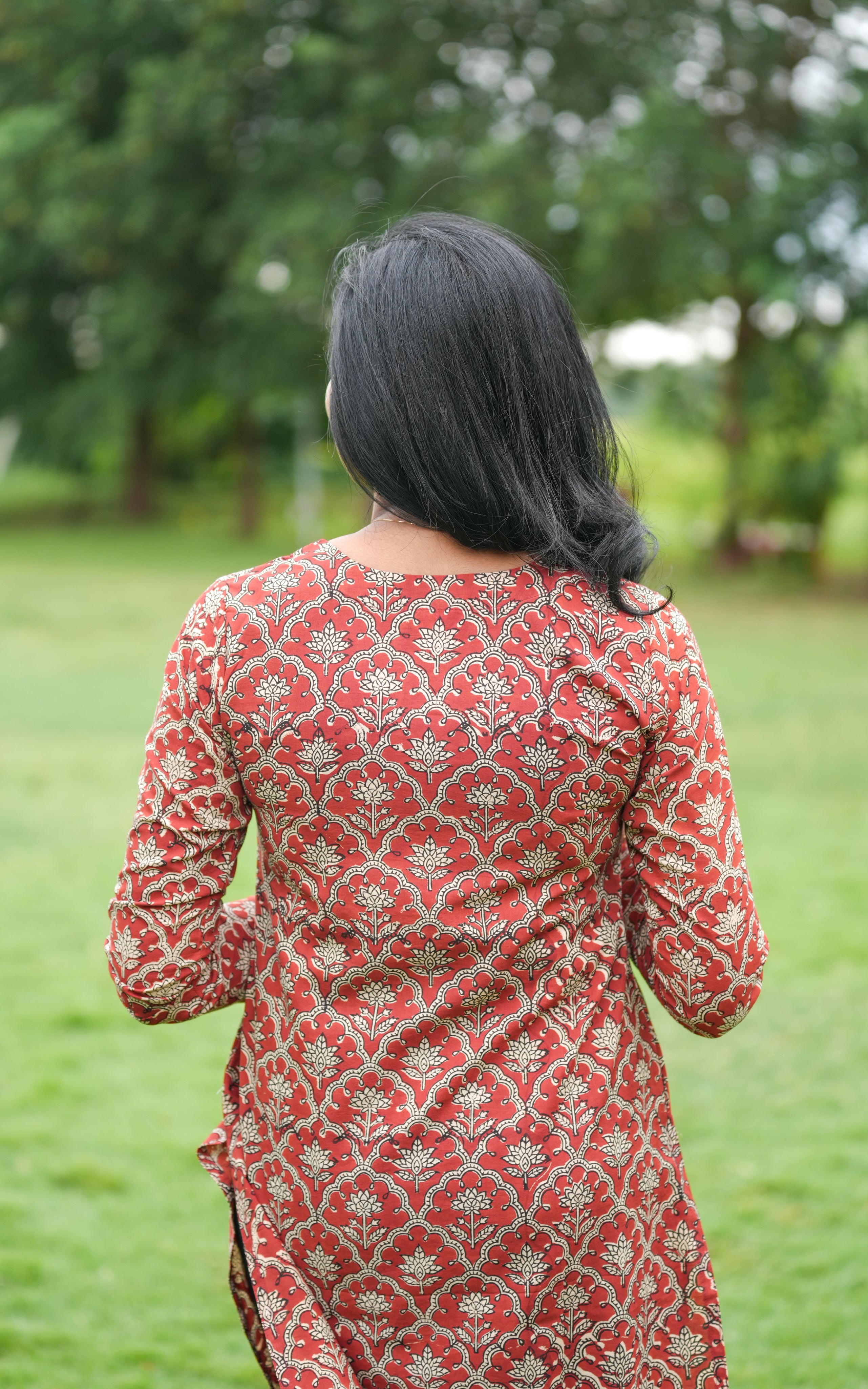 Printed straight cut kurti for women