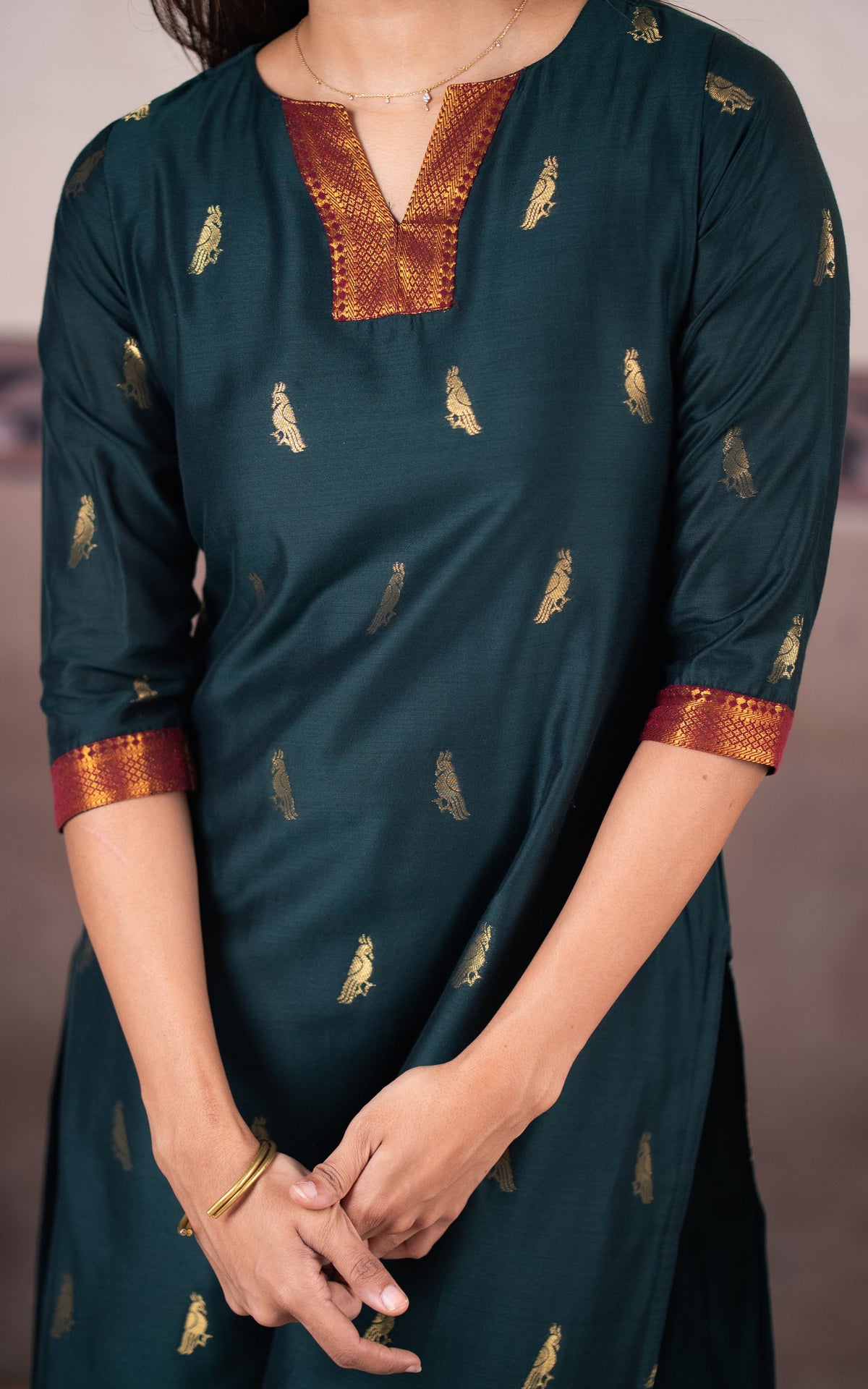 Mayil Green (Kurti+Dupatta)