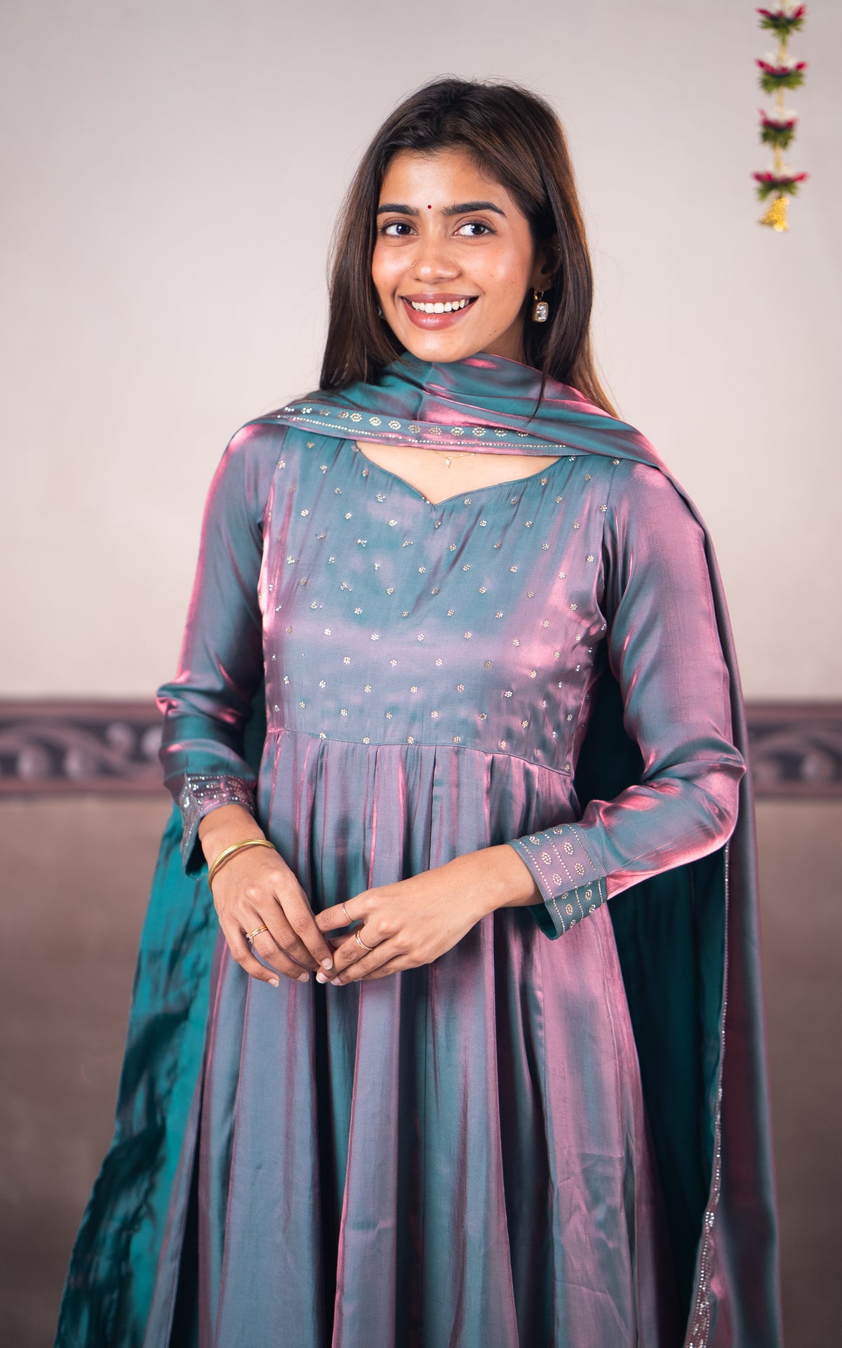 Diwali Evening Dual Tone C (Kurti+Dupatta)