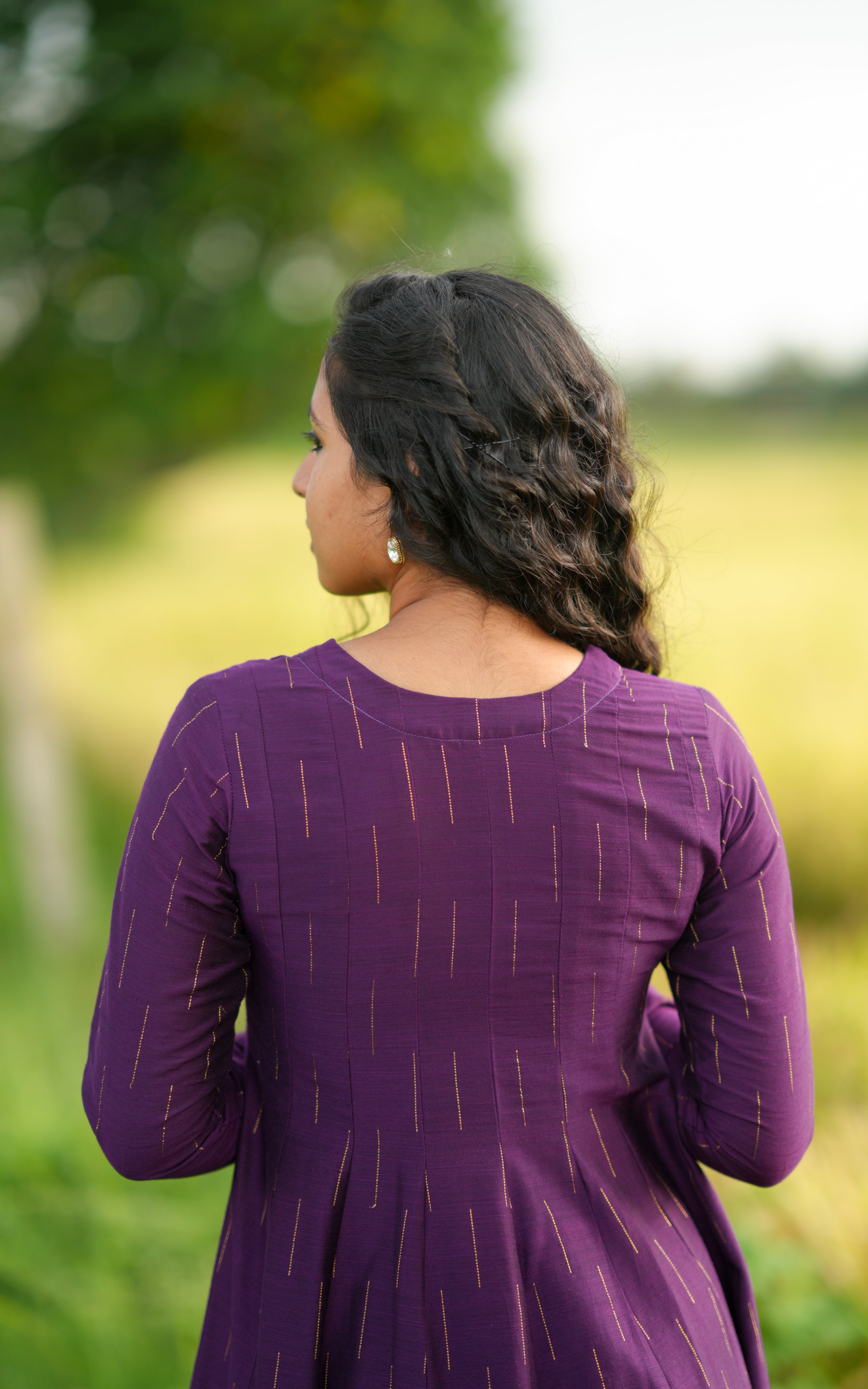 Purple anarkali