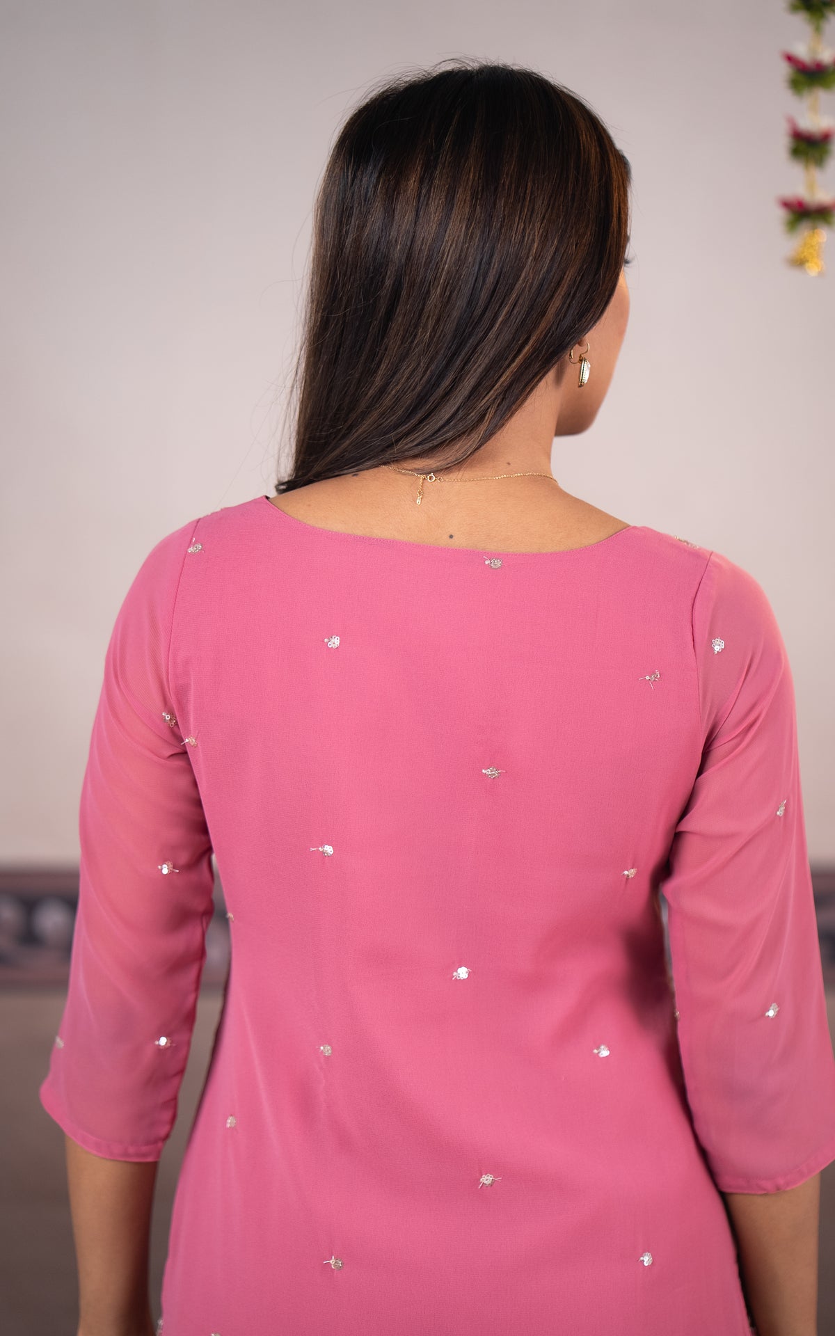 Stonework Light Pink (Kurti+Dupatta)
