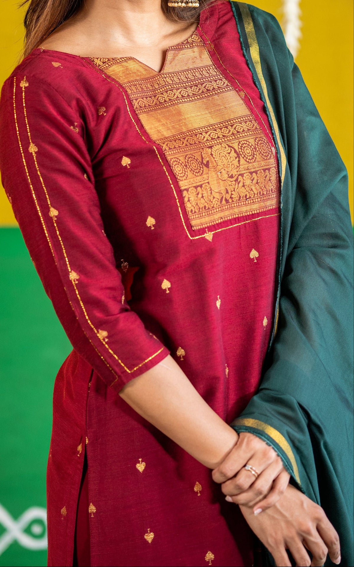 Vintage Motifs (Kurti+Dupatta)